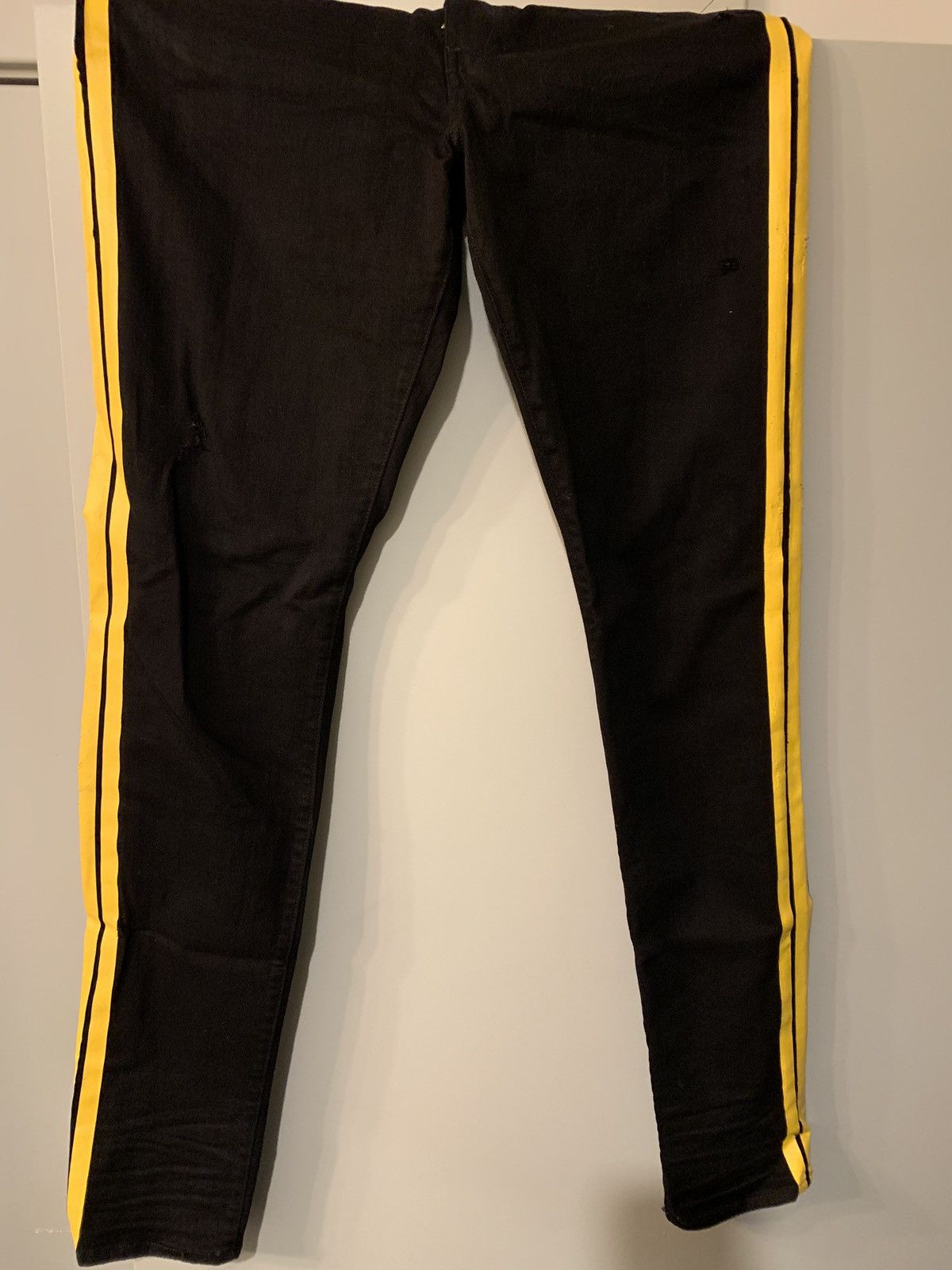 Yellow side stripe jeans Denim