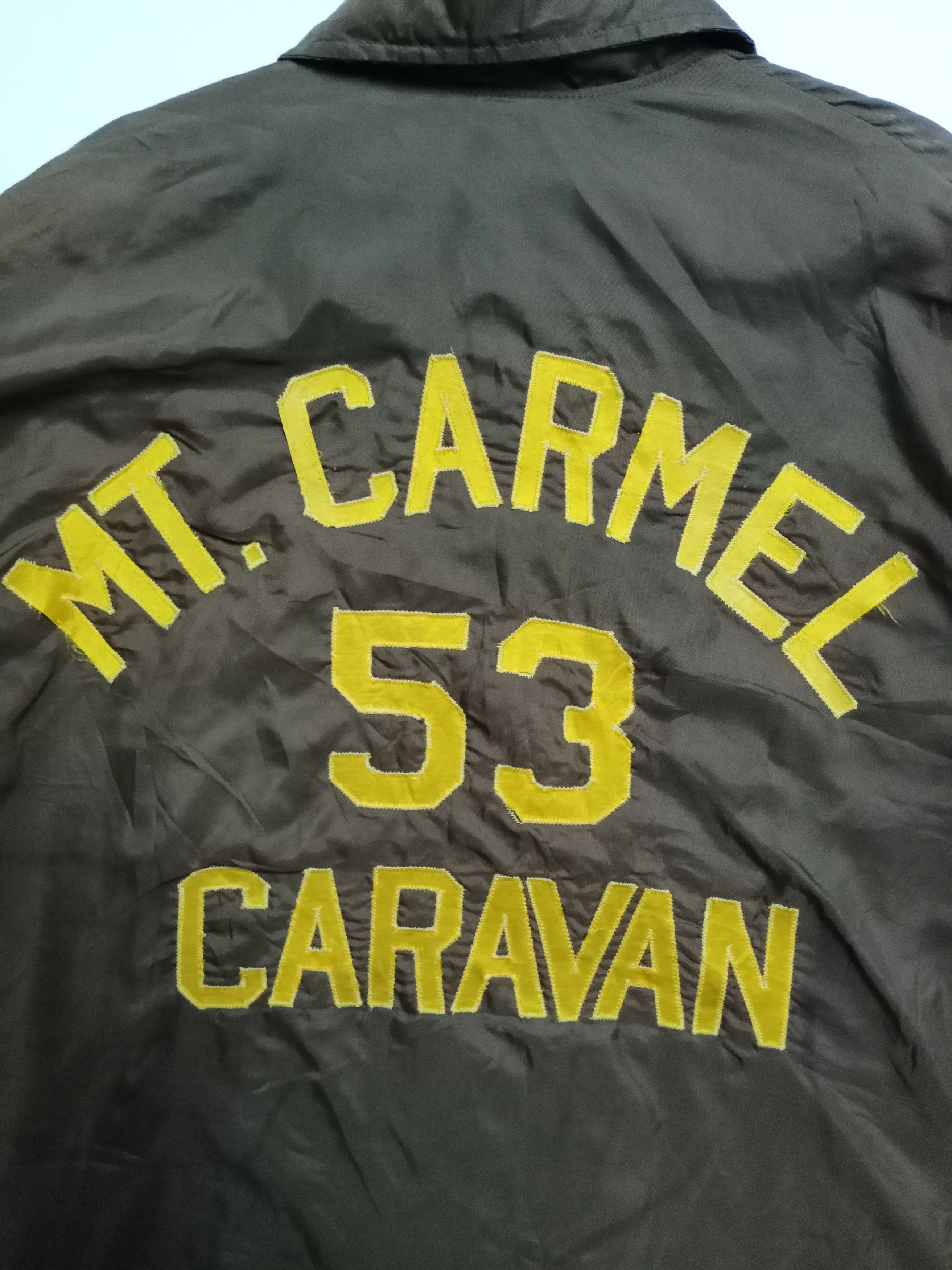 All Sport × Vintage Vtg 70s MT. Carmel Footbal Embroidered Snap Bottom Jacket Size US XL / EU 56 / 4 - 6 Thumbnail