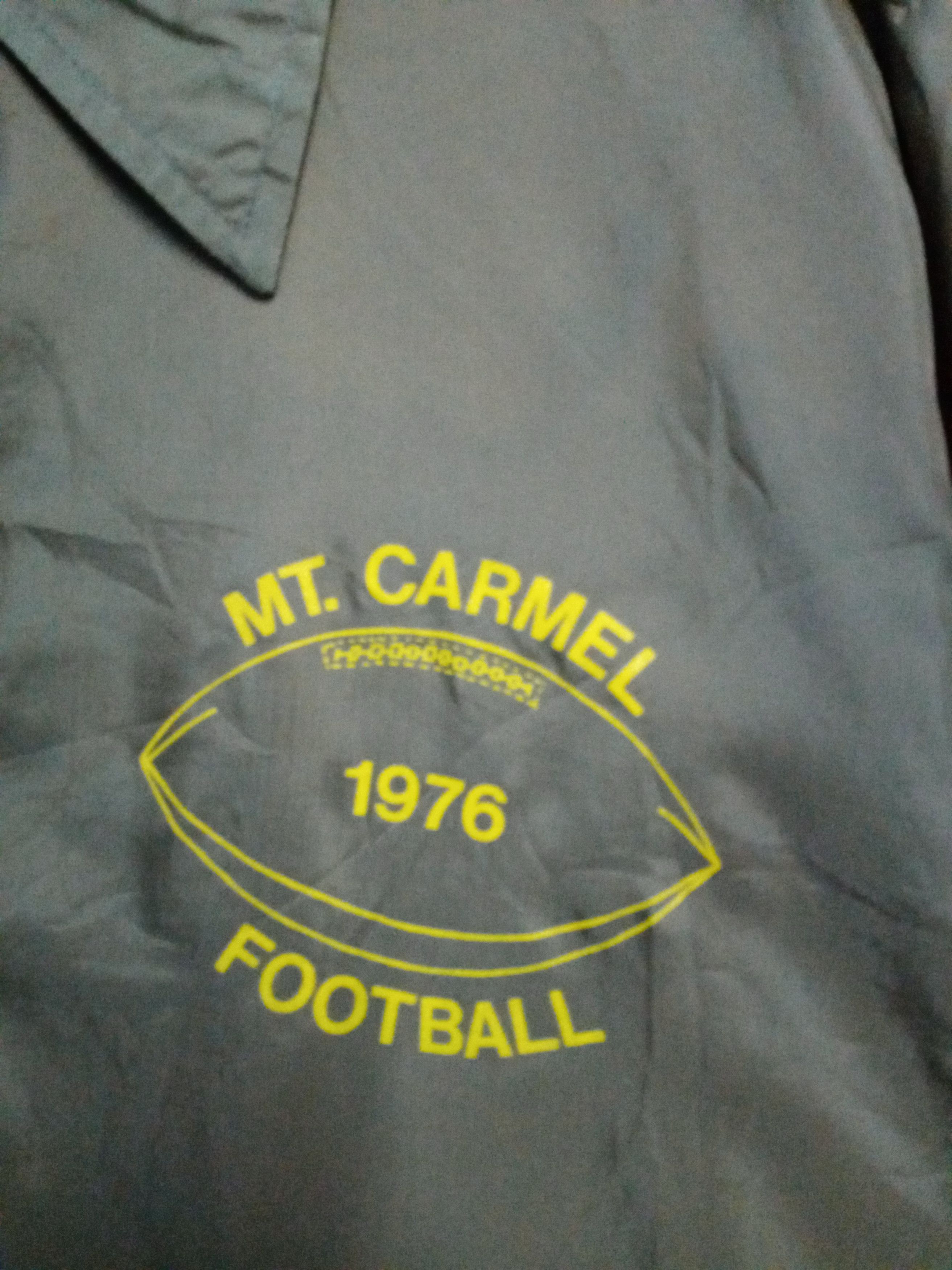 All Sport × Vintage Vtg 70s MT. Carmel Footbal Embroidered Snap Bottom Jacket Size US XL / EU 56 / 4 - 11 Thumbnail