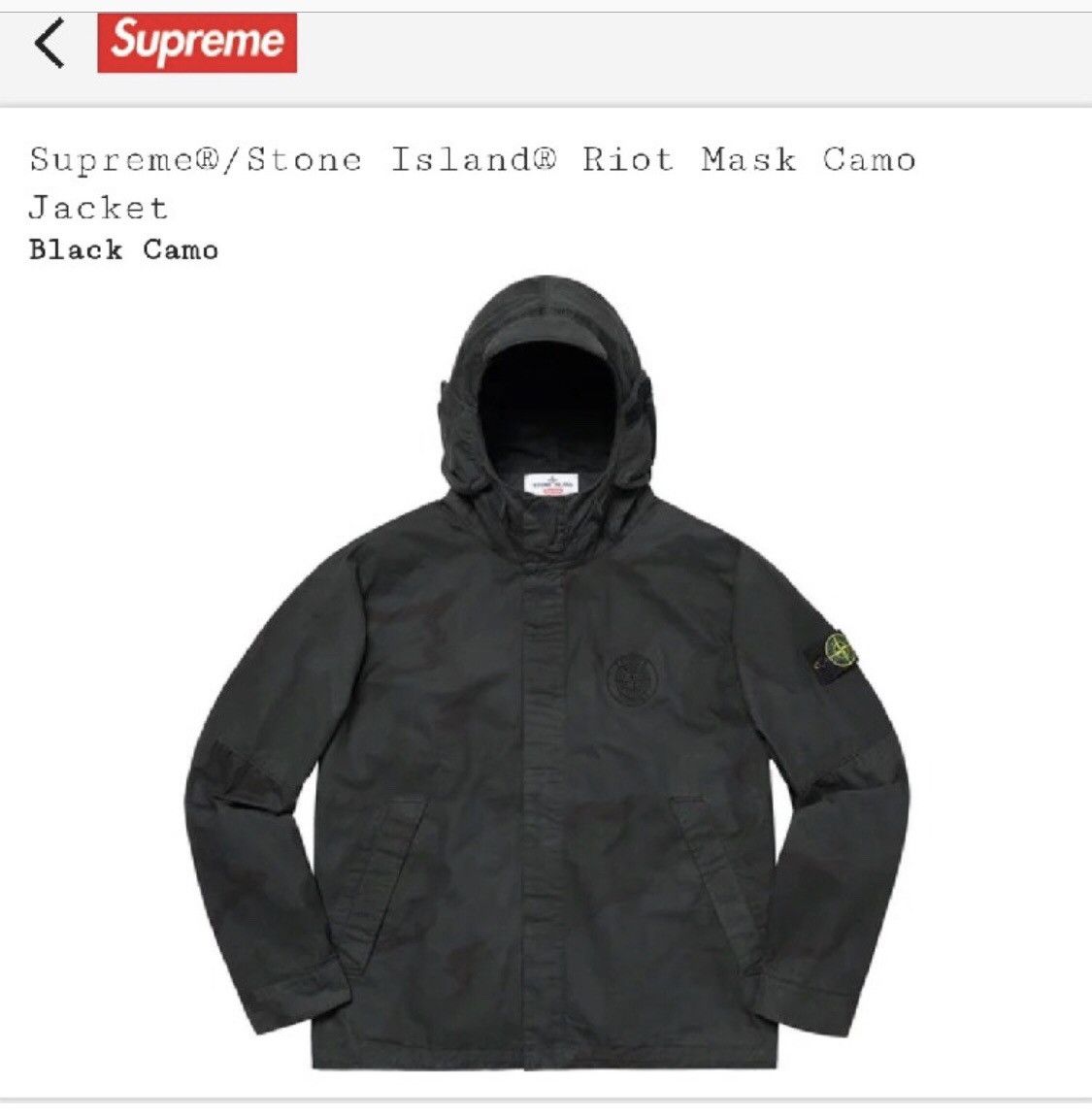 Supreme Supreme x Stone Island Riot Mask Jacket | Grailed