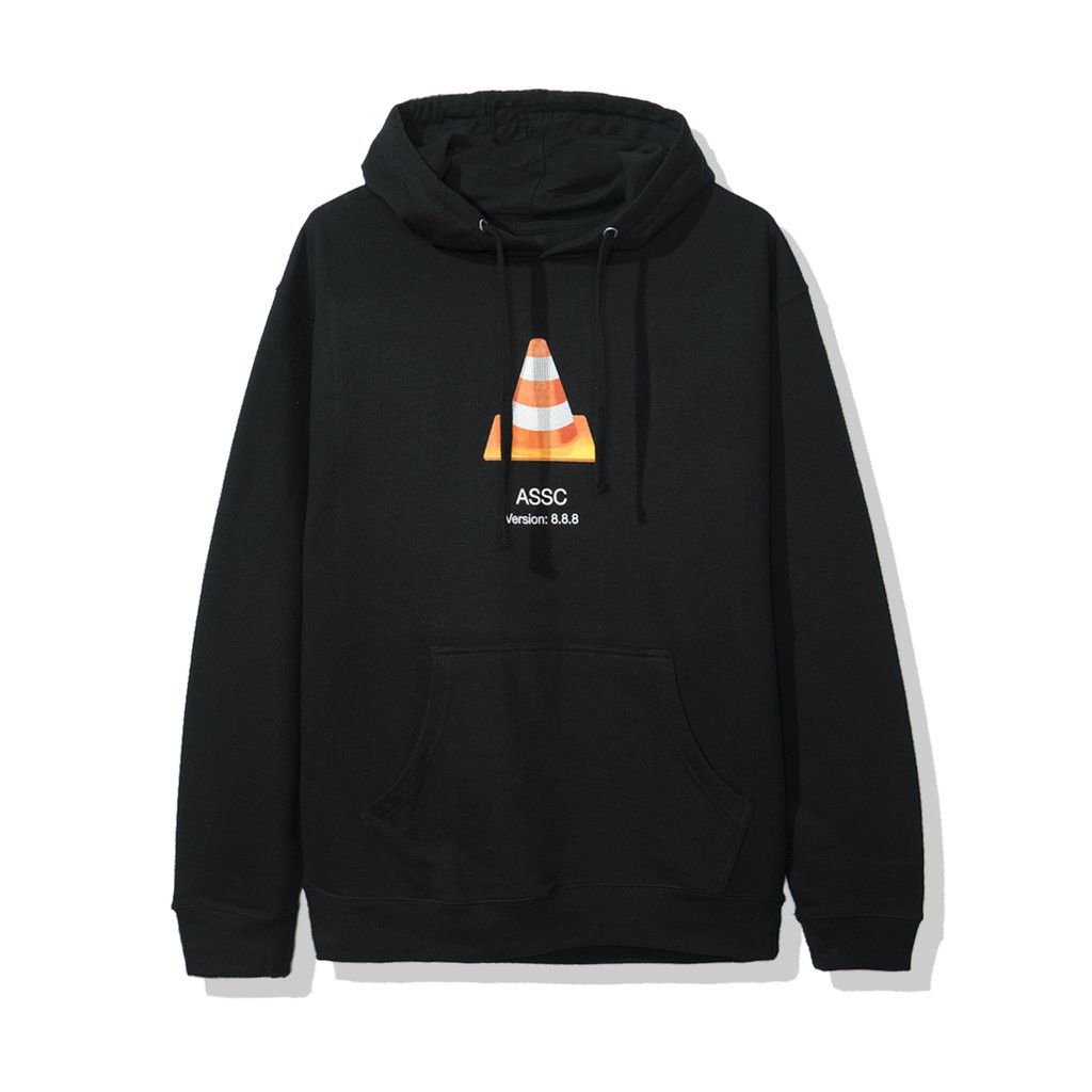 Anti Social Social Club DS AW19 ASSC Orange Logo Cone Awi Black Hoodie in hand Grailed