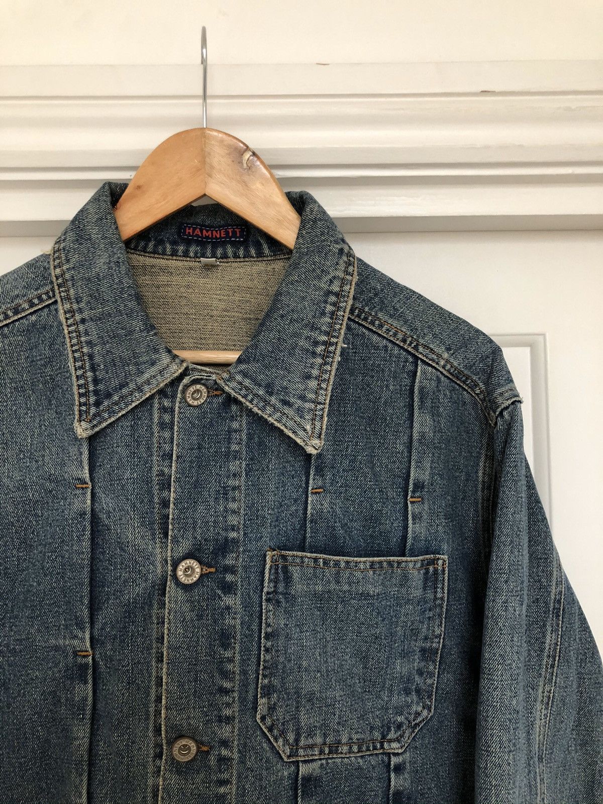 Katharine Hamnett London One Pocket Pleated Denim Jacket