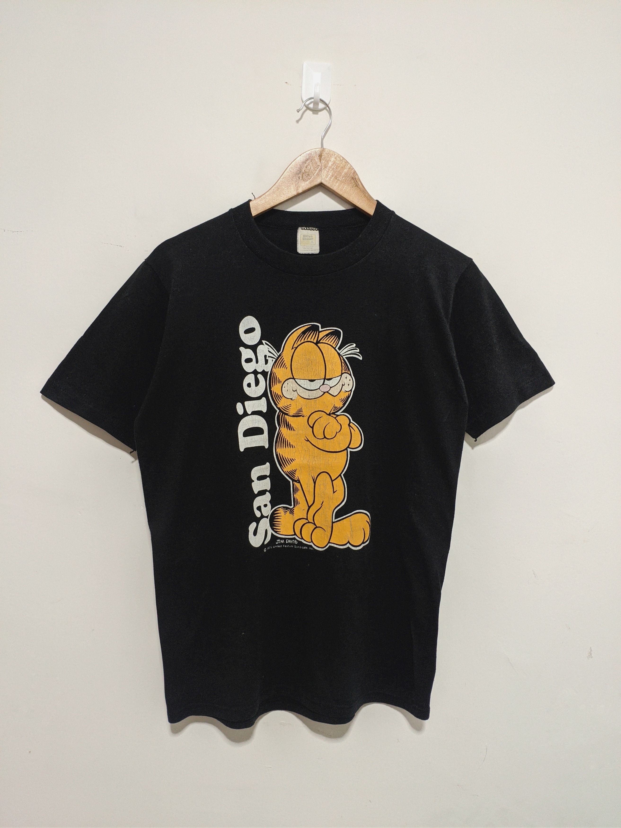 Cartoon Network × Vintage 70s Vintage Velva Sheen Jim Davis Garlfield Tshirt Size US M / EU 48-50 / 2 - 1 Thumbnail