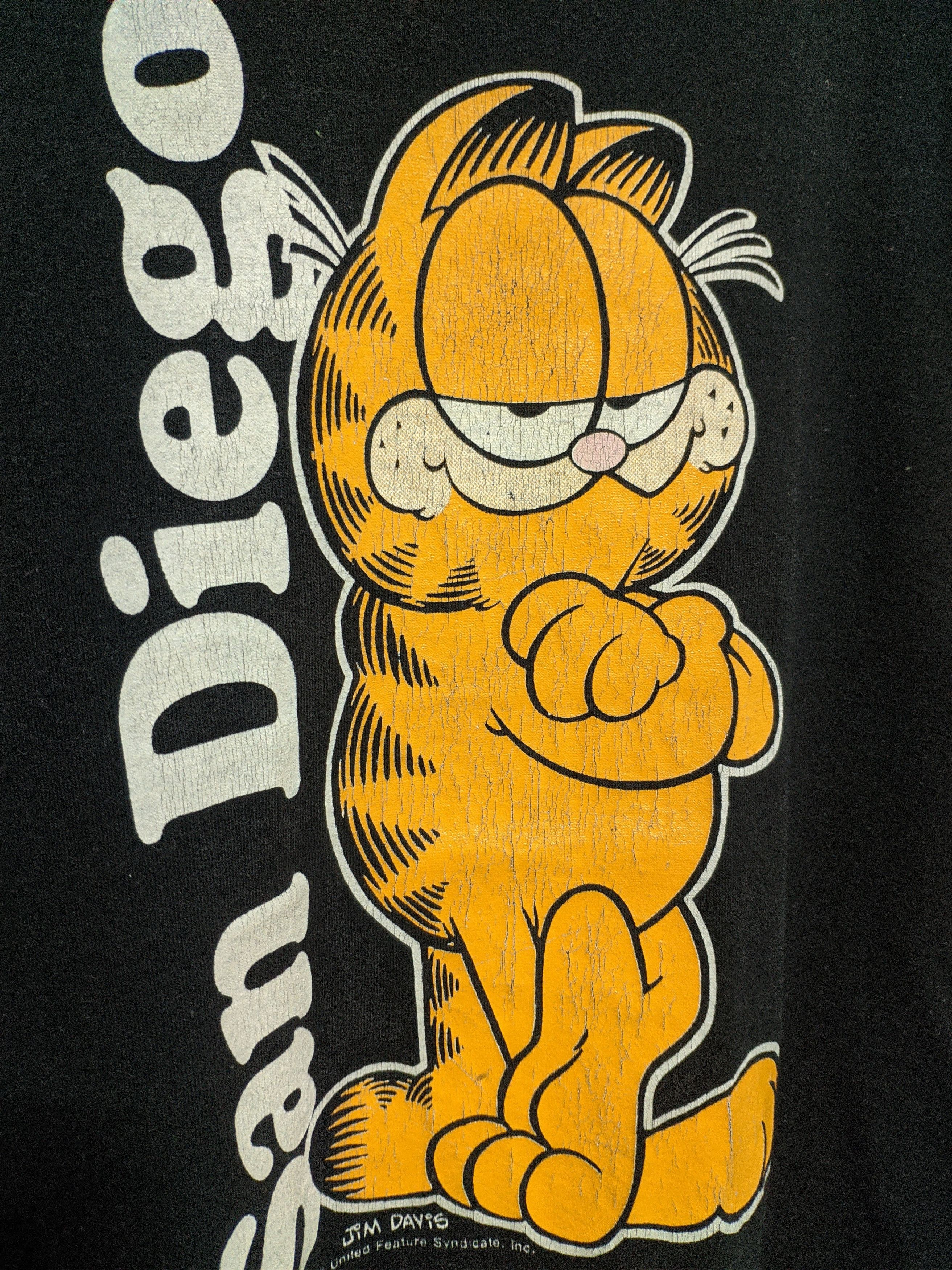 Cartoon Network × Vintage 70s Vintage Velva Sheen Jim Davis Garlfield Tshirt Size US M / EU 48-50 / 2 - 2 Thumbnail