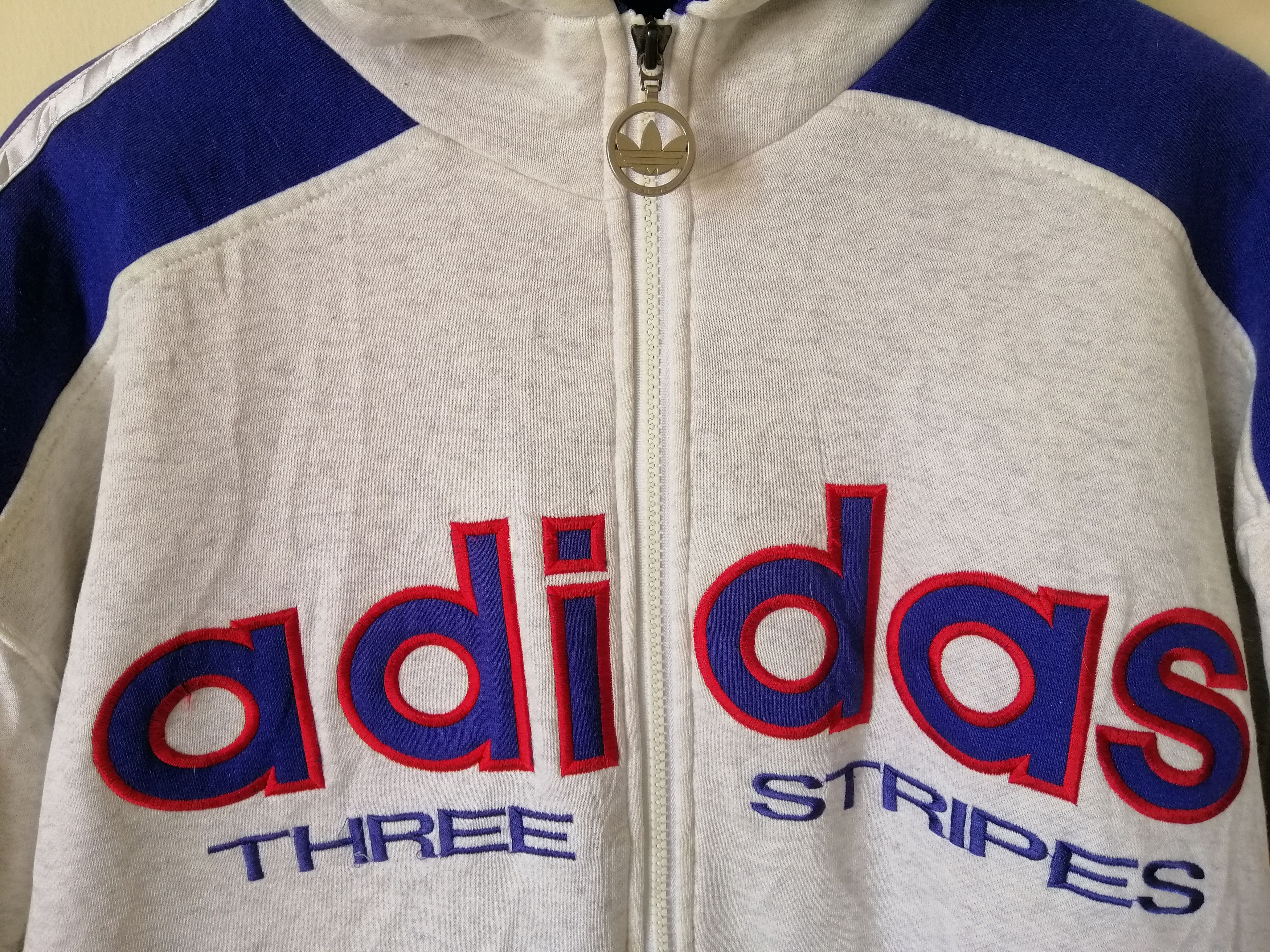 Adidas Vintage Adidas Trifoil Big Logo 90s Zipper Hoodie Jacket Size US XL / EU 56 / 4 - 5 Thumbnail