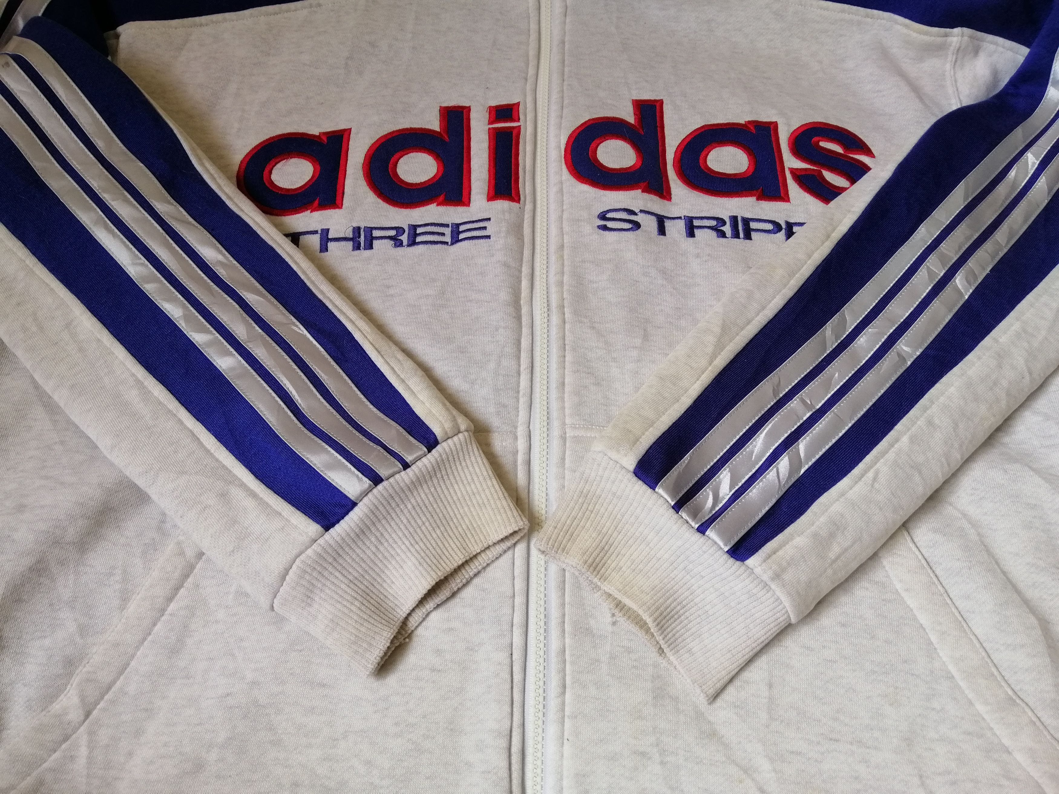 Adidas Vintage Adidas Trifoil Big Logo 90s Zipper Hoodie Jacket Size US XL / EU 56 / 4 - 9 Thumbnail