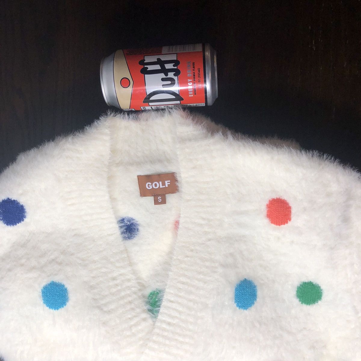 Golf Wang Golf Wang Polka Dot Cardigan Mohair Cream White | Grailed