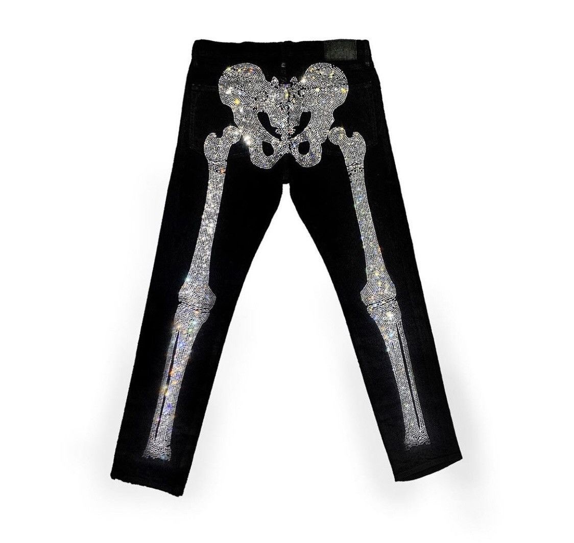 Custom Klan Life x Ryder Studios Rhinestone Skeleton Jeans Grailed
