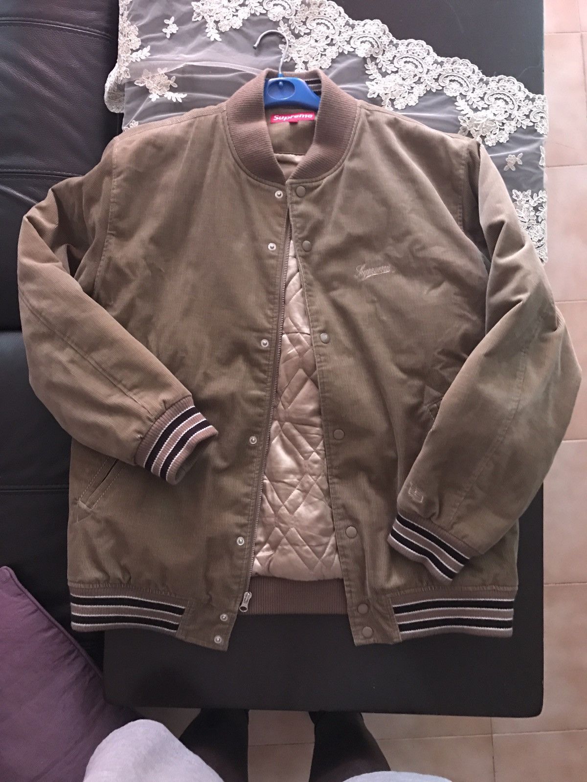 Supreme Vintage Supreme Corduroy Varsity Jacket | Grailed