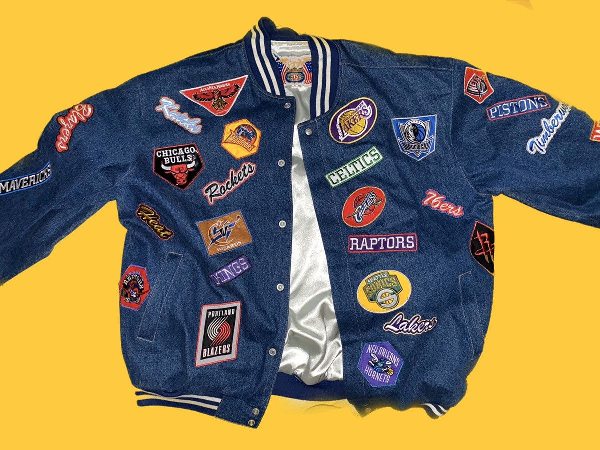 Jeff Hamilton Vintage 90 s NBA patch jacket Grailed