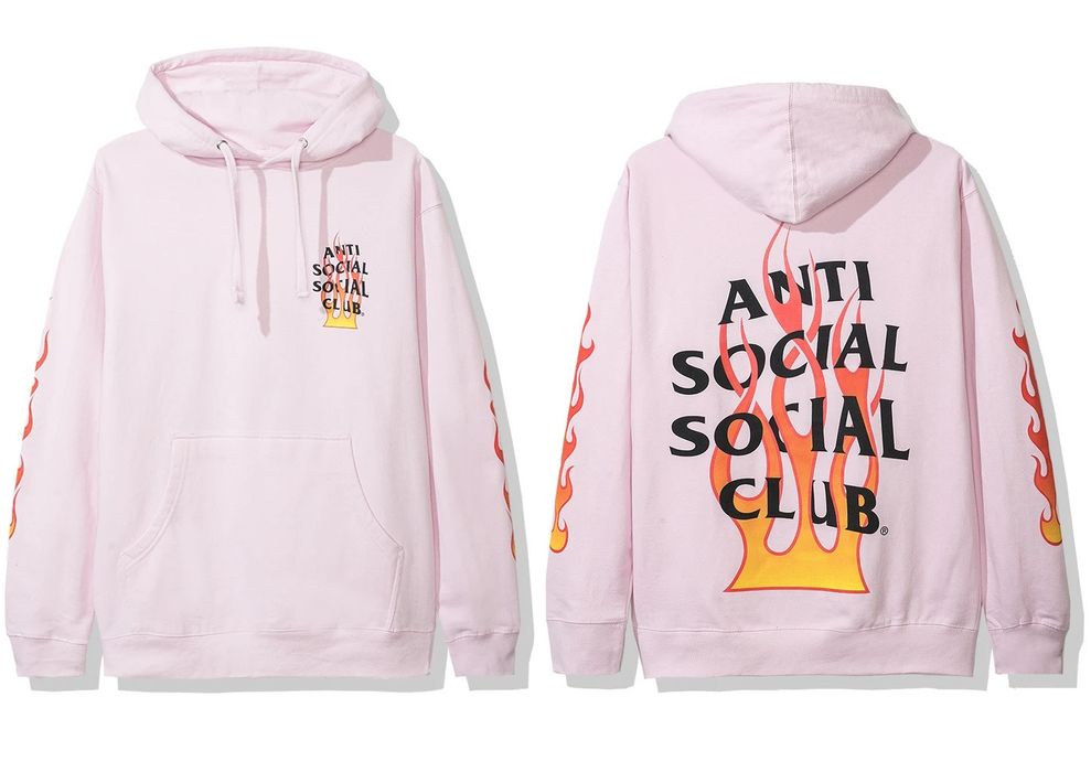 Anti Social Social Club DS AW19 ASSC Black Logo Flame Firebird