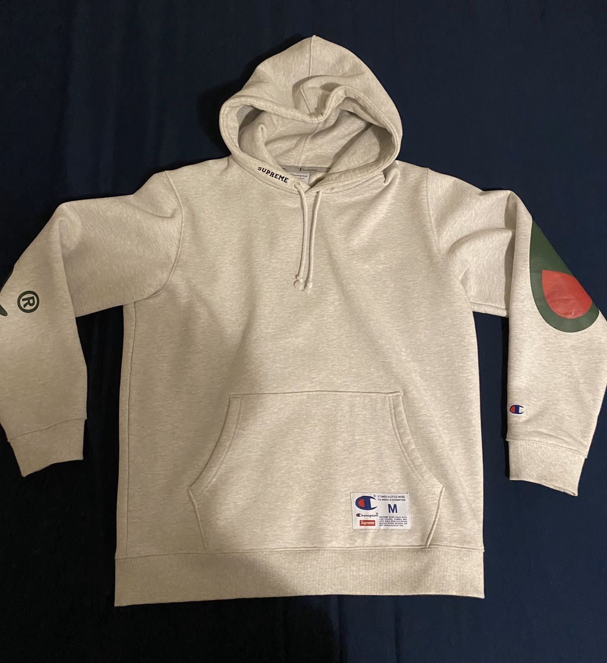 Champion Supreme Supreme Champion Hoodie SS18 Ash Grey Grailed