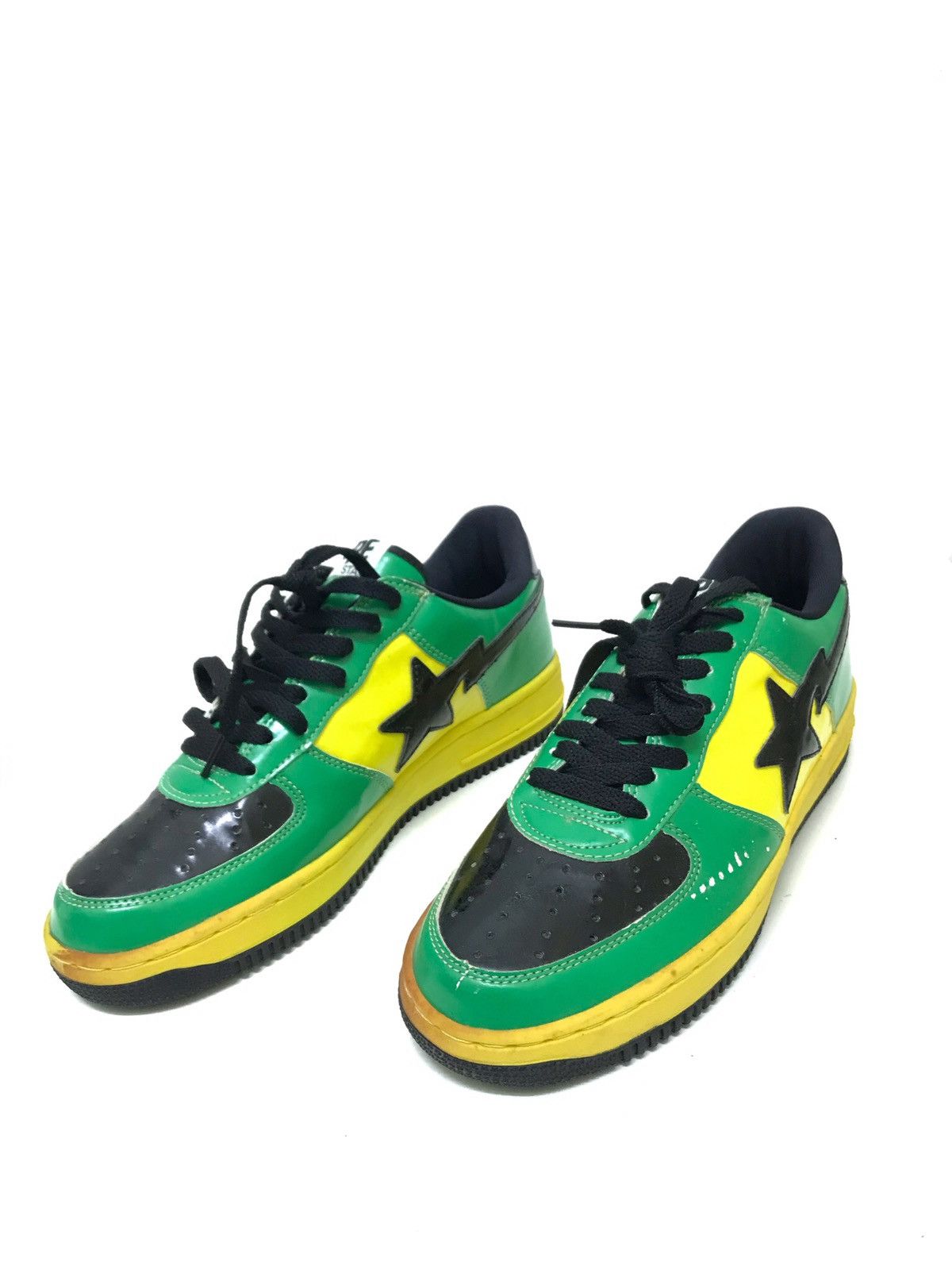 Bape Rare OG Iconic Bapesta Sneakers Rasta Jamaica Colourway | Grailed