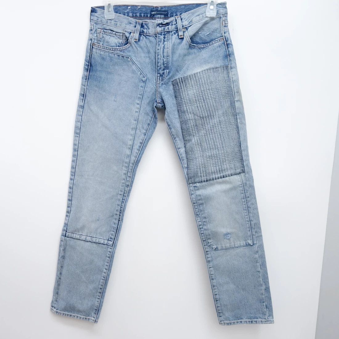 Levi's × Levi's Made & Crafted LOT 511 32 x 32 Slim Fit Patched Upcycled Denim Jeans Size US 32 / EU 48 - 2 Thumbnail