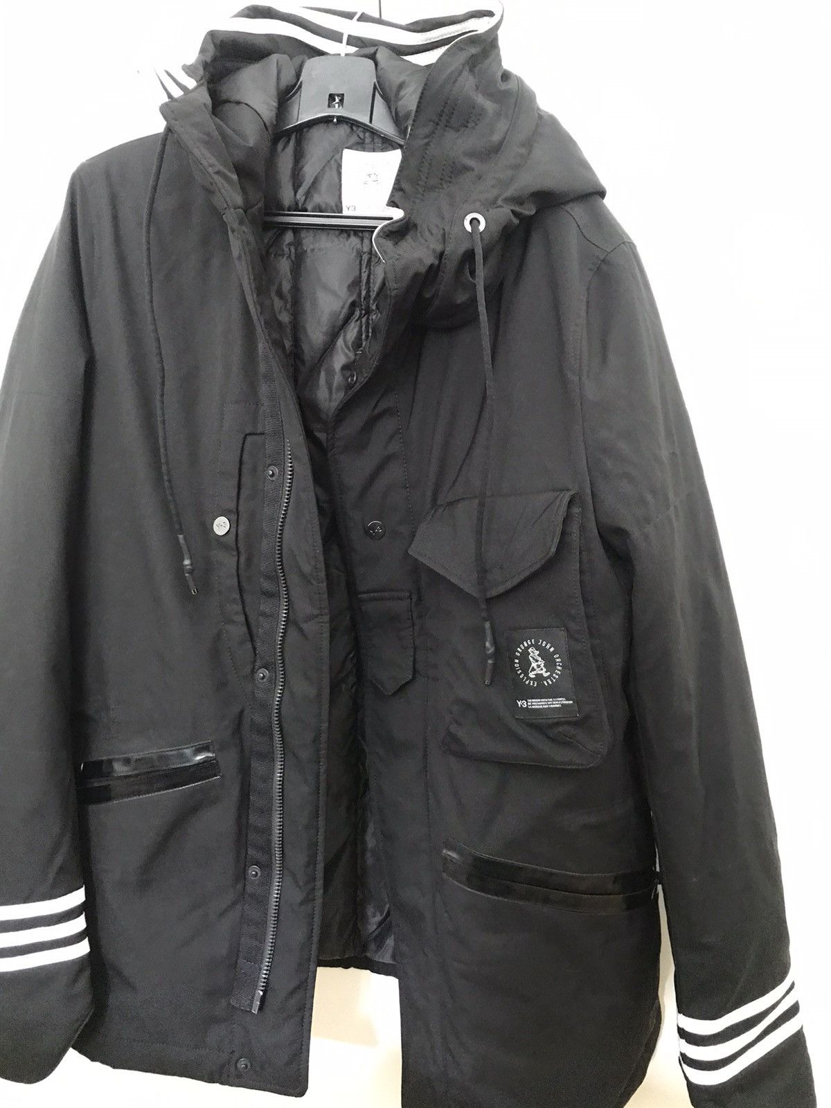 Y-3 Y-3 Yohji Yamamoto down hooded long jacket Size US M / EU 48-50 / 2 - 1 Thumbnail