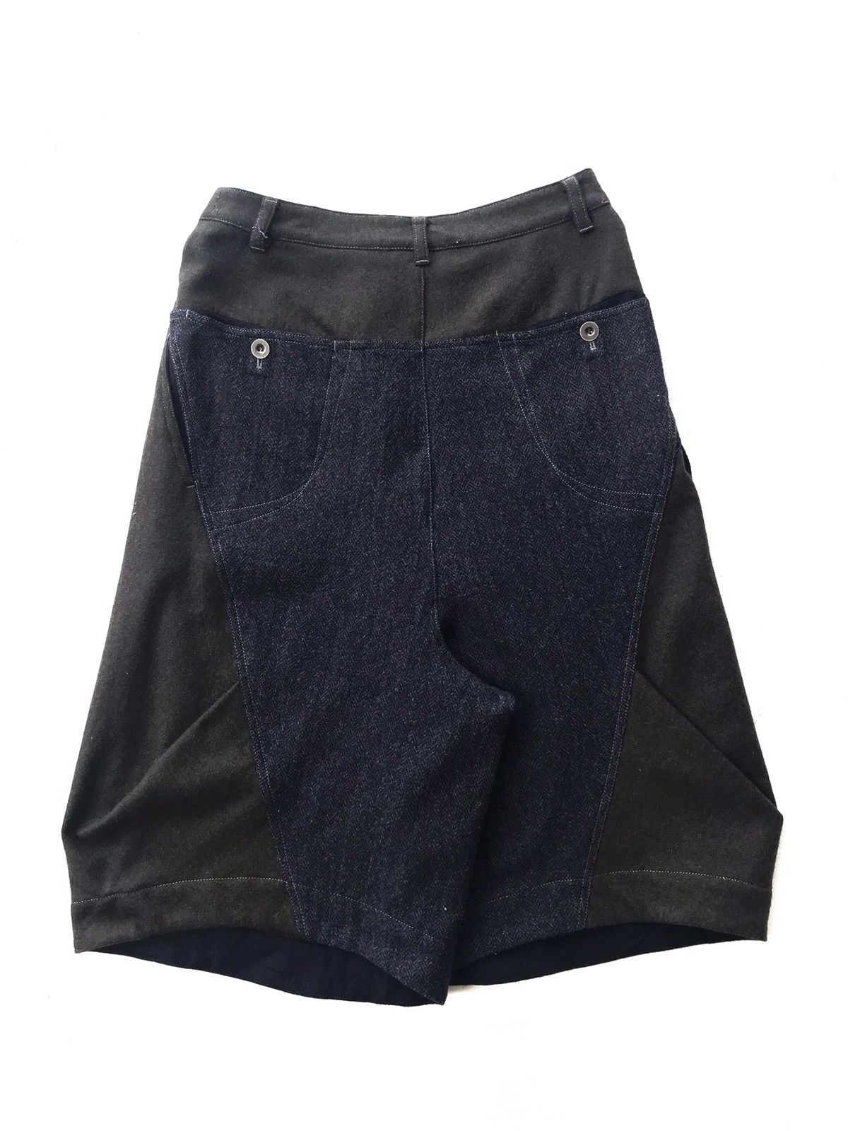 Japanese Brand Japan CUBE Herringbone Twill Wool Blend Baggy Cropped Pant Size US 30 / EU 46 - 6 Thumbnail