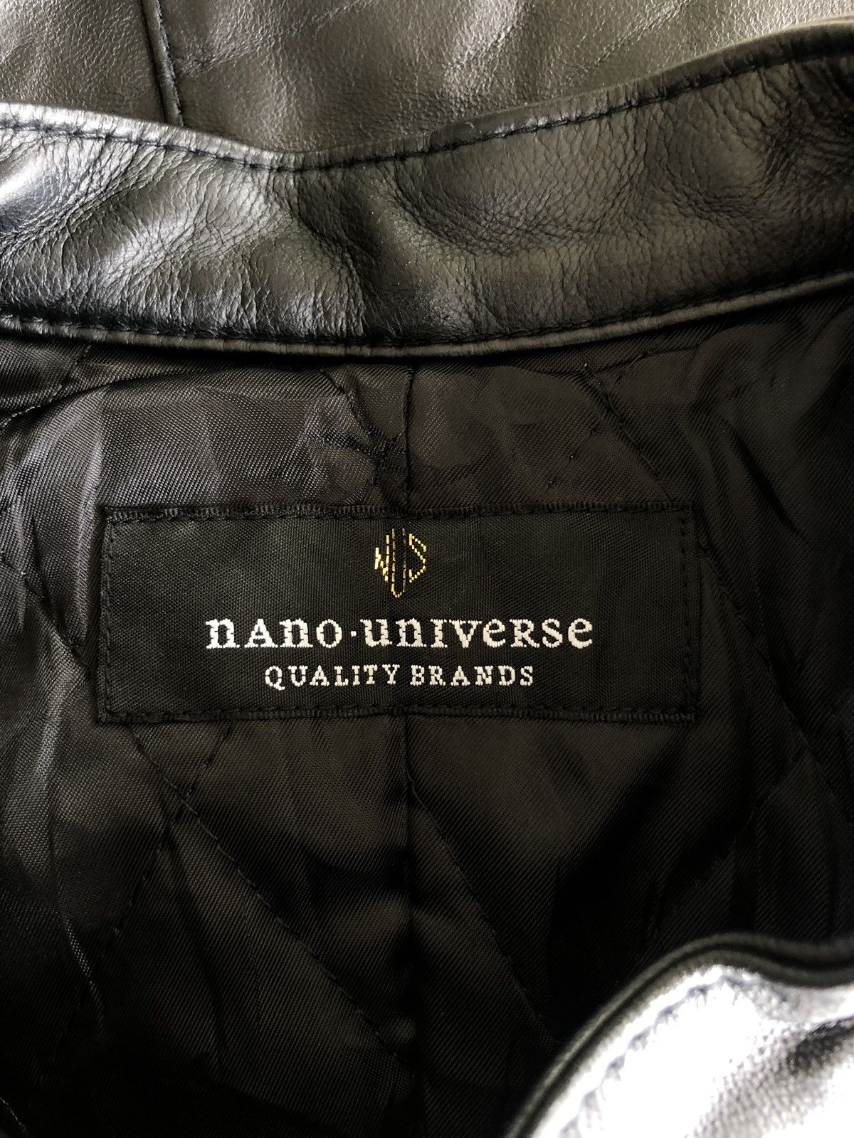 Japanese Brand Nano Universe 🇯🇵 Biker Sheep Leather Jacket Size US M / EU 48-50 / 2 - 5 Thumbnail