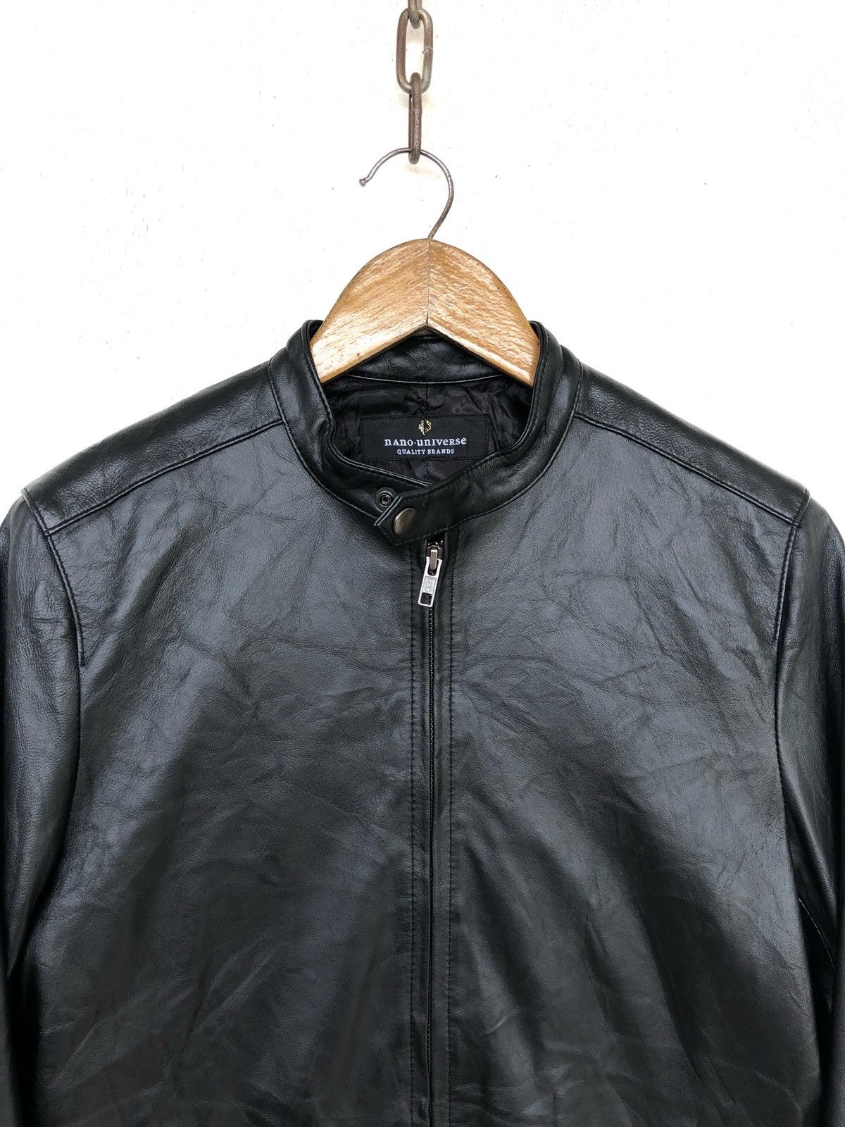 Japanese Brand Nano Universe 🇯🇵 Biker Sheep Leather Jacket Size US M / EU 48-50 / 2 - 3 Thumbnail