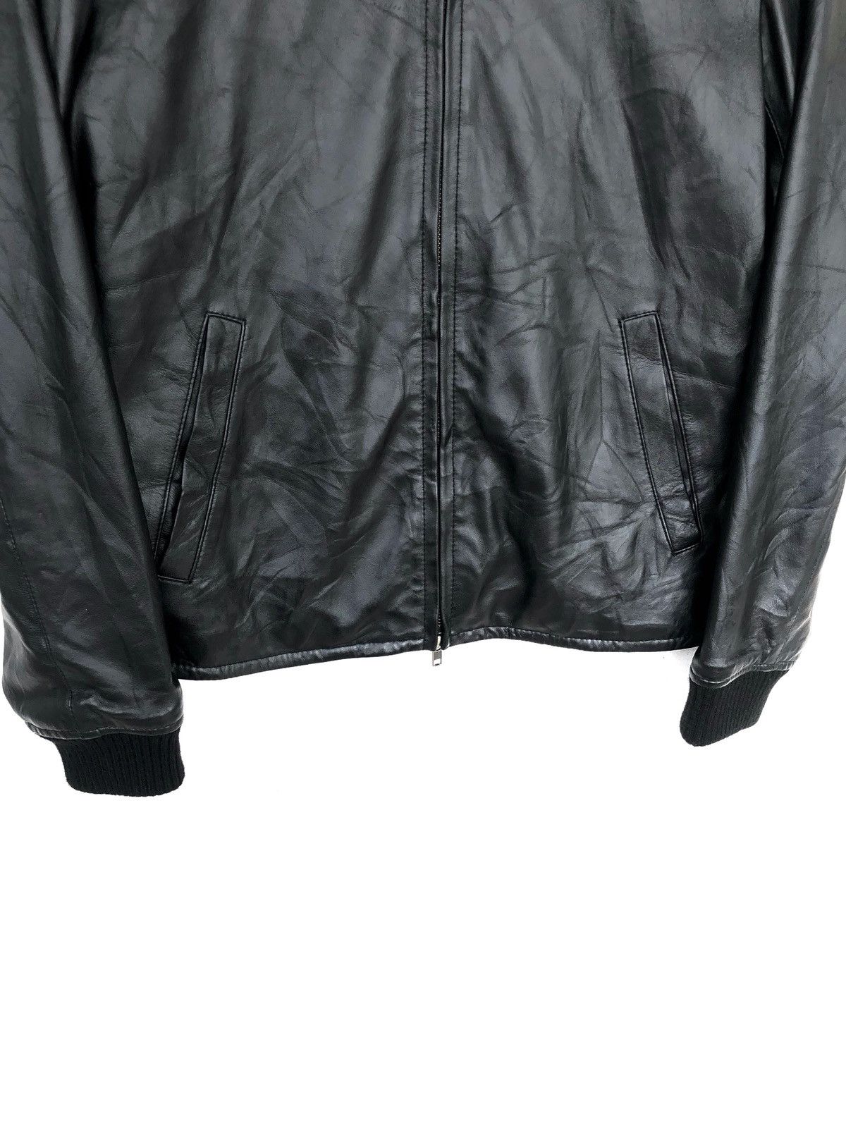 Japanese Brand Nano Universe 🇯🇵 Biker Sheep Leather Jacket Size US M / EU 48-50 / 2 - 4 Thumbnail