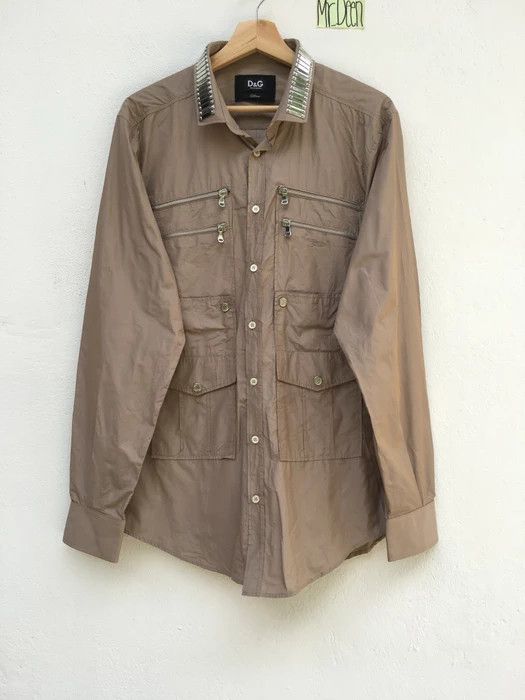 Dolce & Gabbana Dolce & Gabbana Silver Metal Collar neck Light Jacket Size US M / EU 48-50 / 2 - 2 Thumbnail