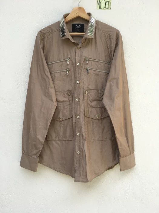 Dolce & Gabbana Dolce & Gabbana Silver Metal Collar neck Light Jacket Size US M / EU 48-50 / 2 - 1 Thumbnail