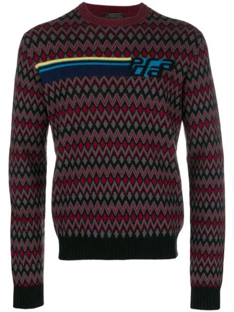 Prada Prada chevron pattern sweater | Grailed Prada Prada chevron pattern sweater | Grailed