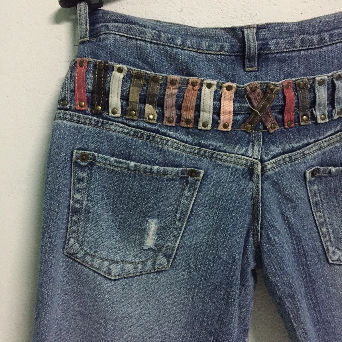 Designer × Japanese Brand Funky Design Mouth Valley Short Denim Multicolored Belt Loop Size US 33 - 8 Thumbnail