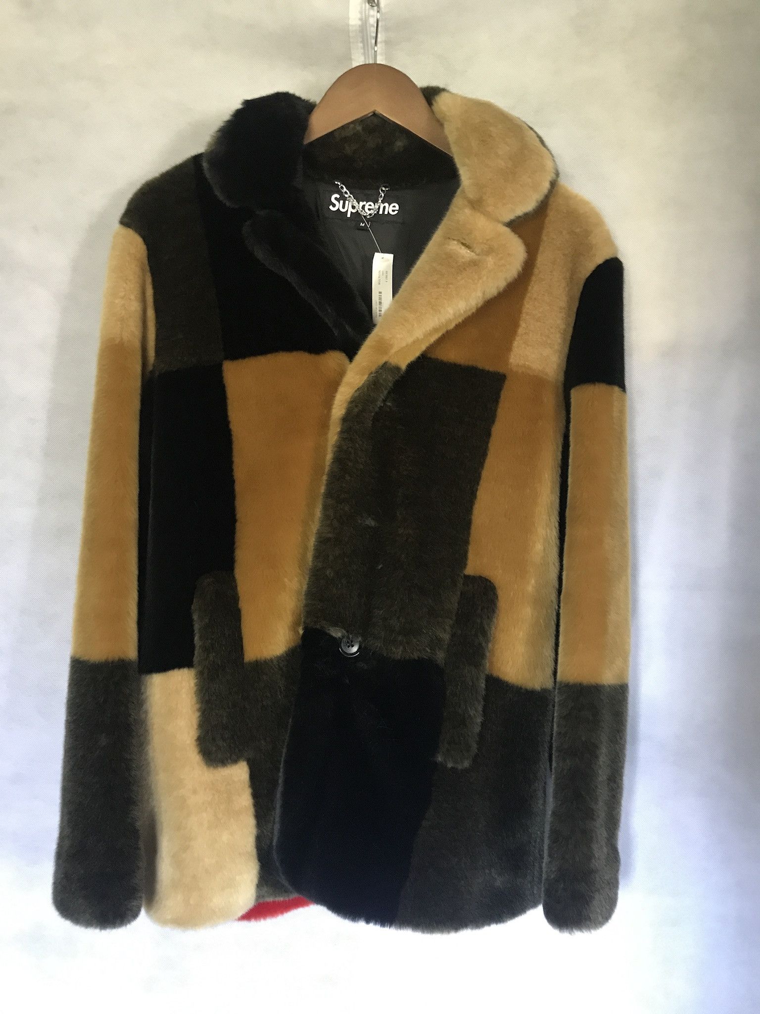 Supreme Supreme fw15 patchwork faux fur coat | Grailed