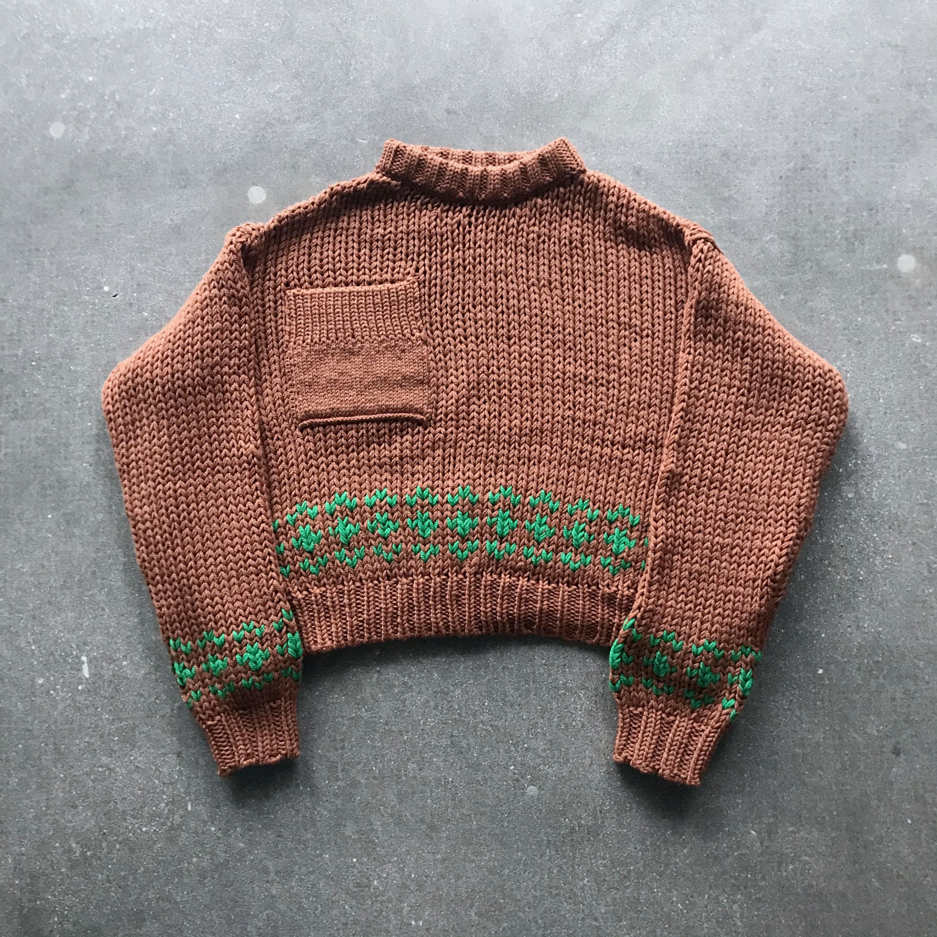 Raf Simons FW 2017 OVERSIZED DISTURBED JACQUARD SWEATER - EXTRA SMALL |  Grailed