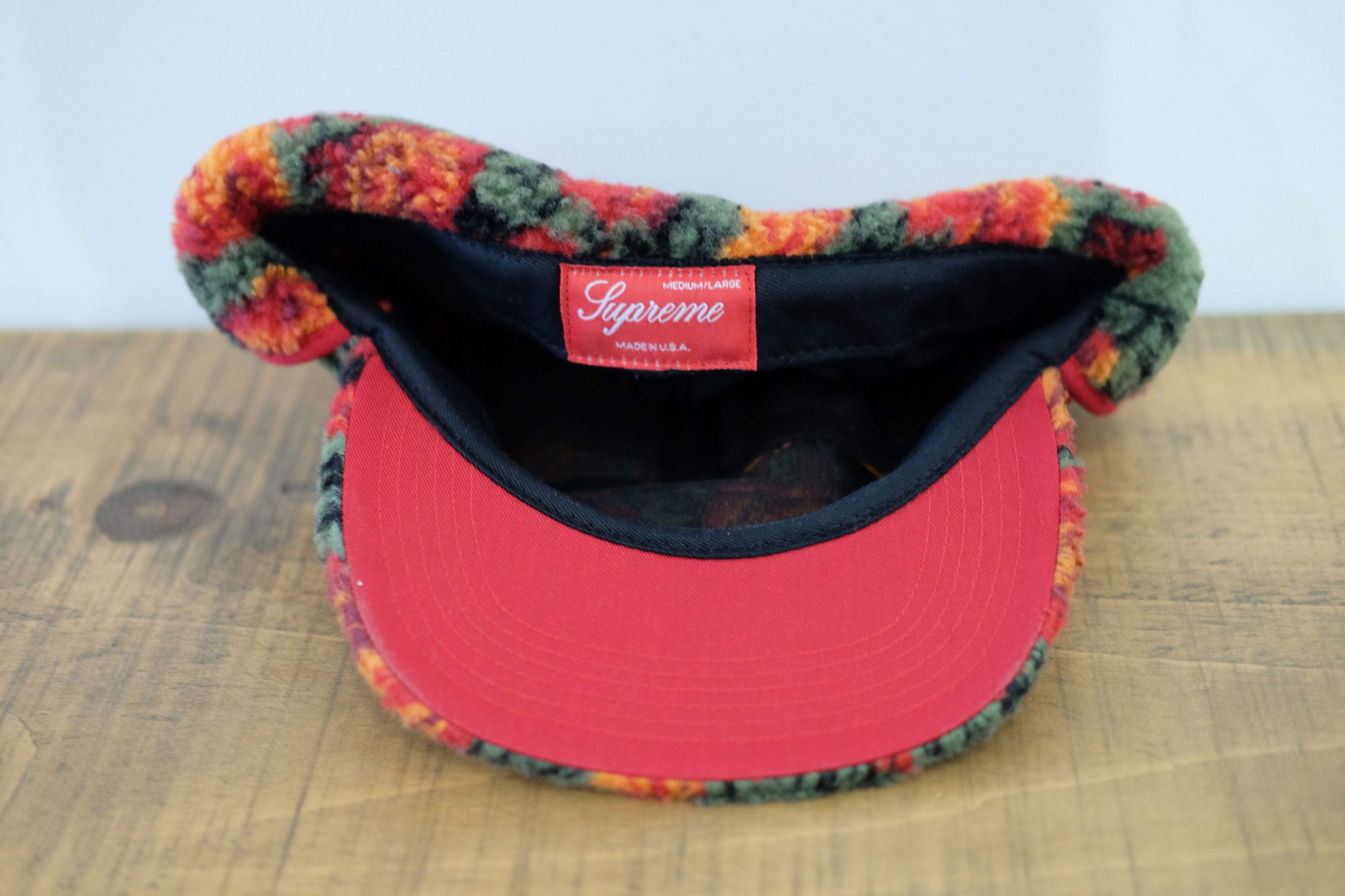 Supreme Roses Sherpa Fleece Earflap Camp Hat | Grailed