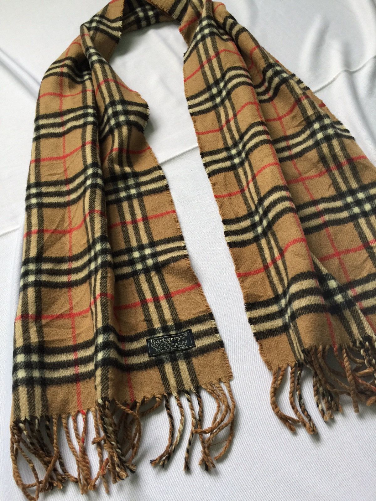 Burberry × Vintage Burberrys of London nova Check muffler 100% cashmere Size ONE SIZE - 2 Thumbnail