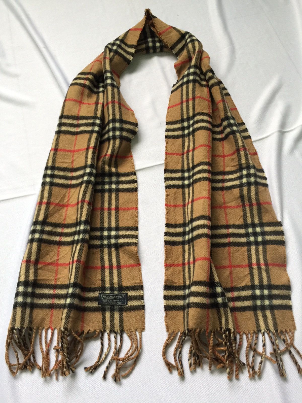 Burberry × Vintage Burberrys of London nova Check muffler 100% cashmere Size ONE SIZE - 3 Thumbnail