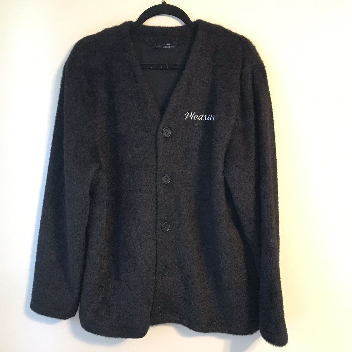 Pleasures Pleasures Black Fuzzy Cardigan Size US XL / EU 56 / 4 - 1 Thumbnail