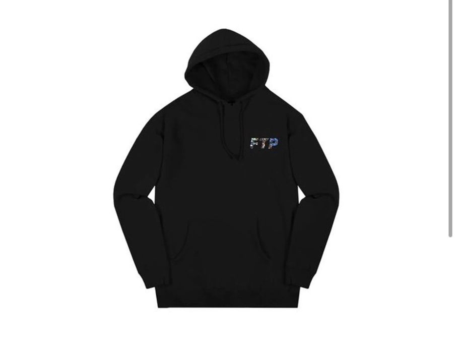 Fuck The Population FTP Holographic Logo Pullover Hoodie Black