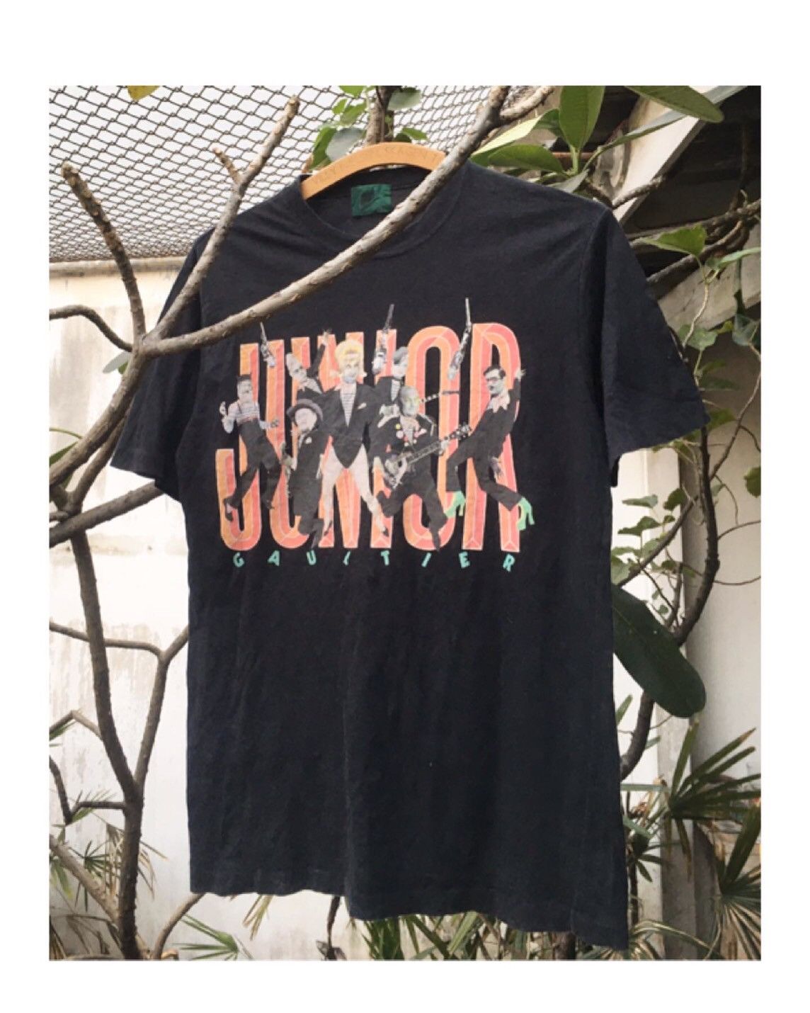 T-shirt Vintage Jean Paul Gaultier Junior 1989 - Taille M, Imprimé Panthère/camouflage
