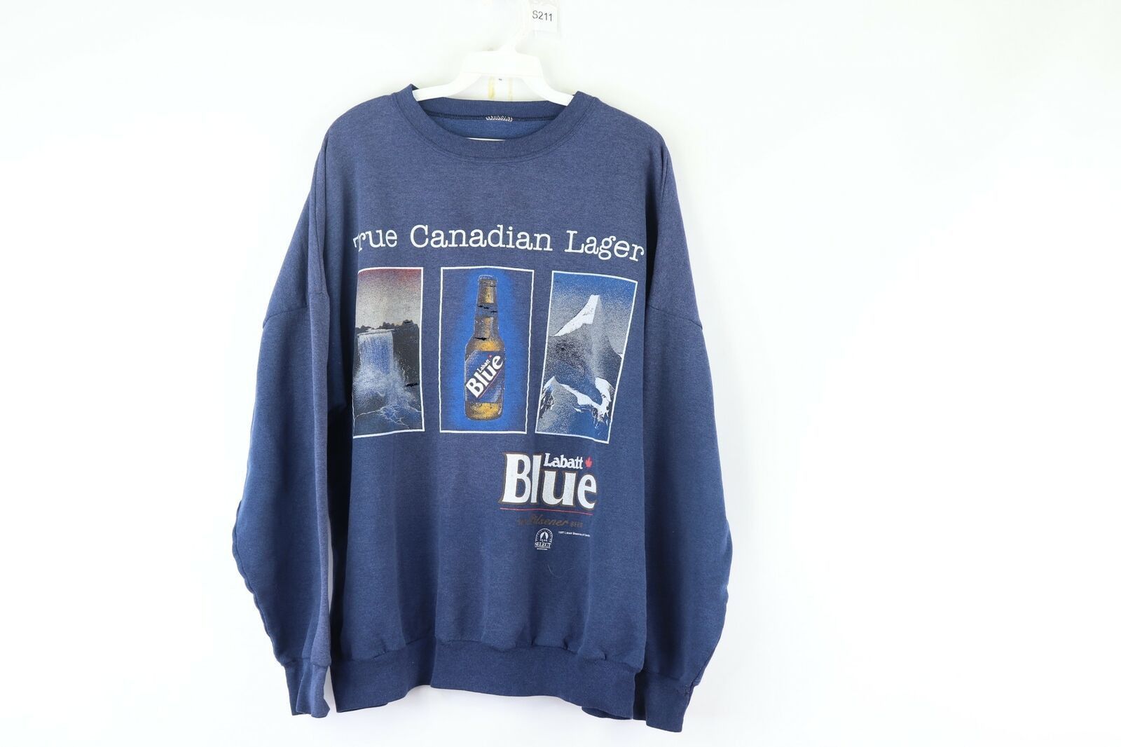 Vintage Vintage 90s Distressed Labatt Blue Beer Spell Sweatshirt Grailed