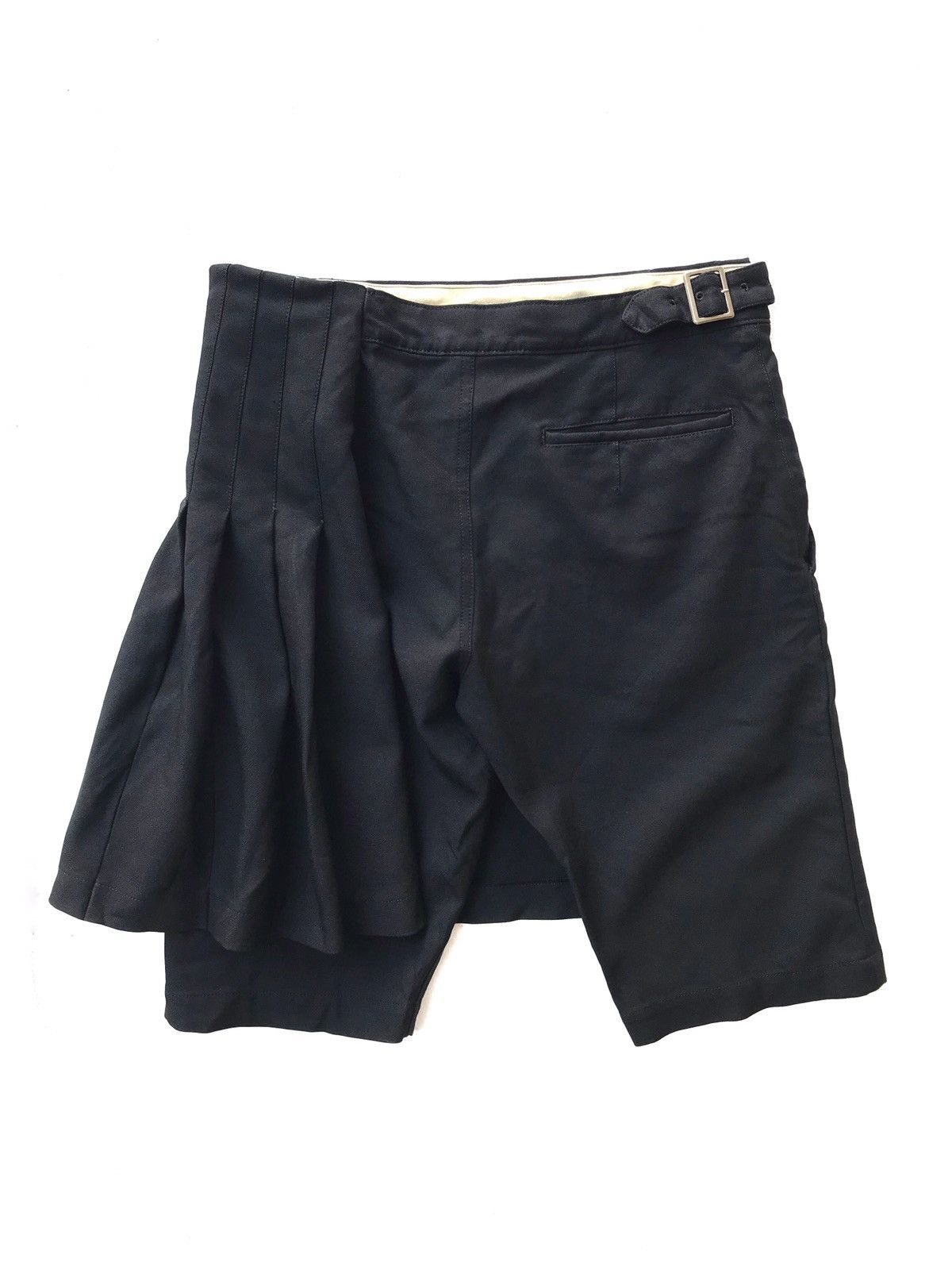 Comme des Garcons AD2012 Men’s BLACK CDG Side Pleated Kilt Back Buckle Short Size US 30 / EU 46 - 6 Thumbnail