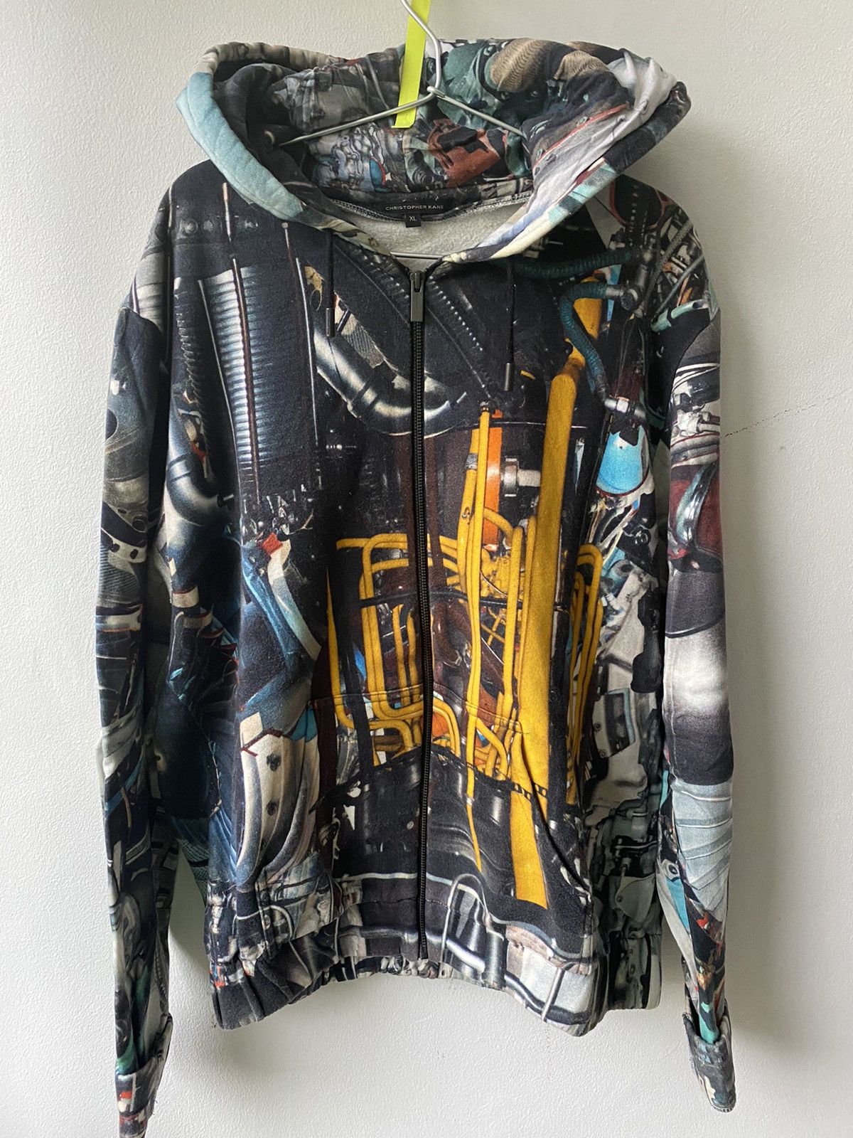 Christopher Kane Christopher Kane mechanic engine hoodie print 