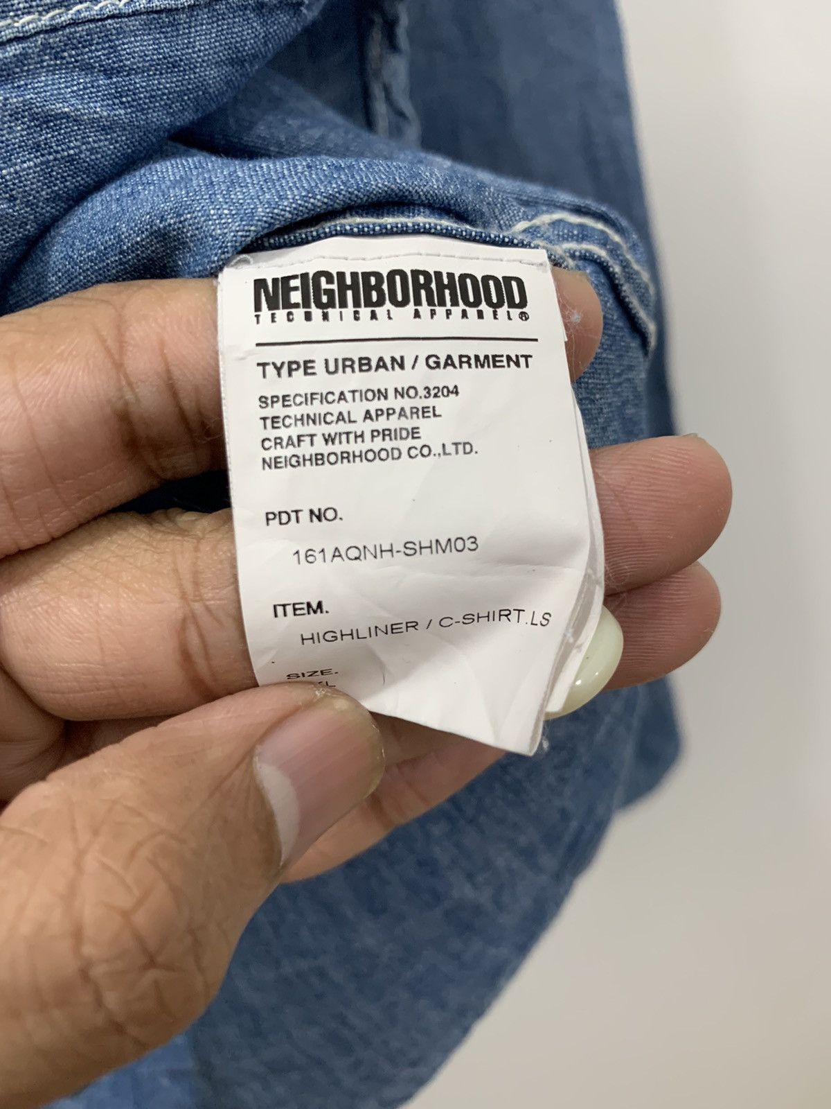 Japanese Brand Neighborhood Buttons Up Chambray Shirt Size US XL / EU 56 / 4 - 6 Thumbnail