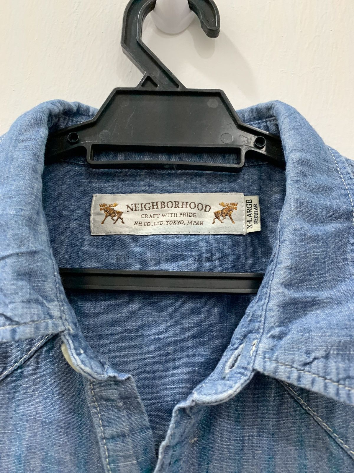 Japanese Brand Neighborhood Buttons Up Chambray Shirt Size US XL / EU 56 / 4 - 3 Thumbnail