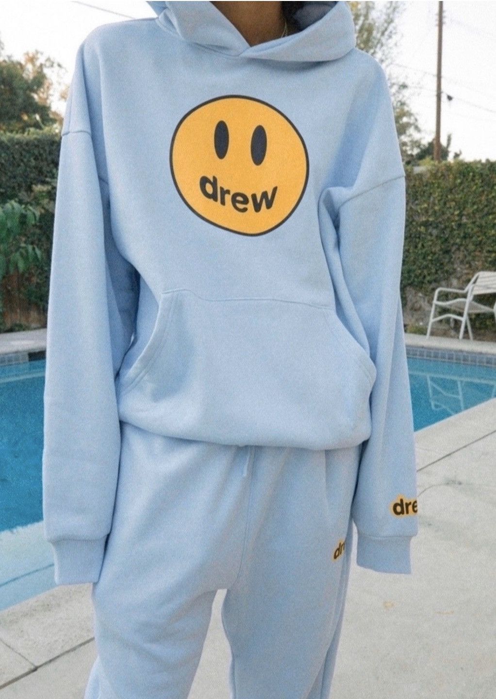 Drew House Mascot Hoodie Drew Light Blue Hoodie Drew House Men