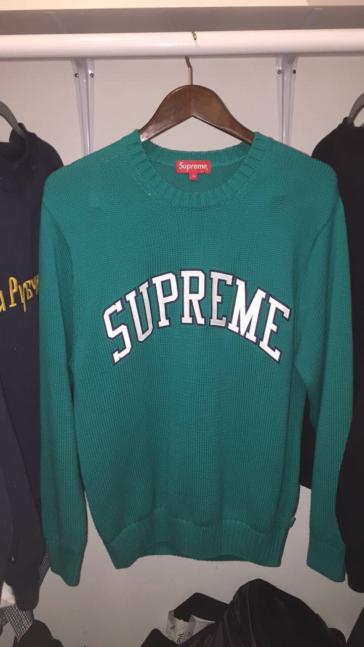 E*4様 supreme tackle twill sweater　Мsize Supreme Tackle Twill Sweater Logo XL Black Authentic New | eBay