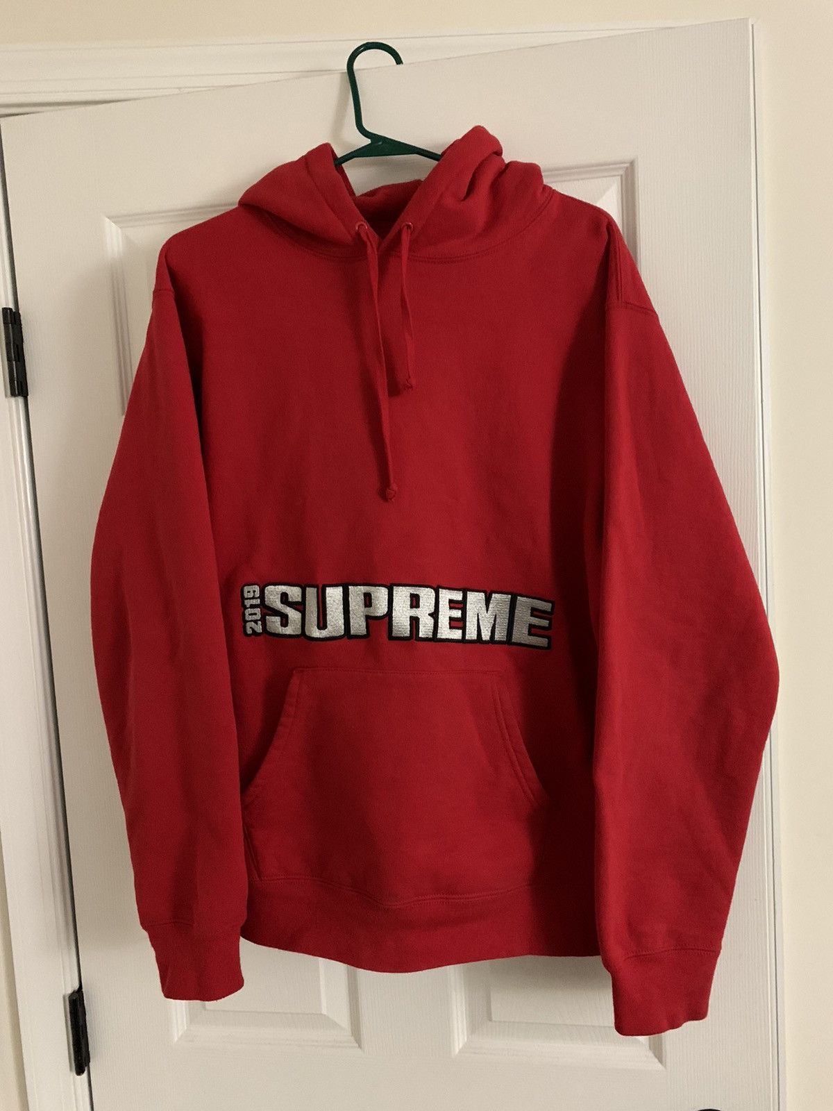 Supreme 2019 Red Supreme Hoodie | Grailed