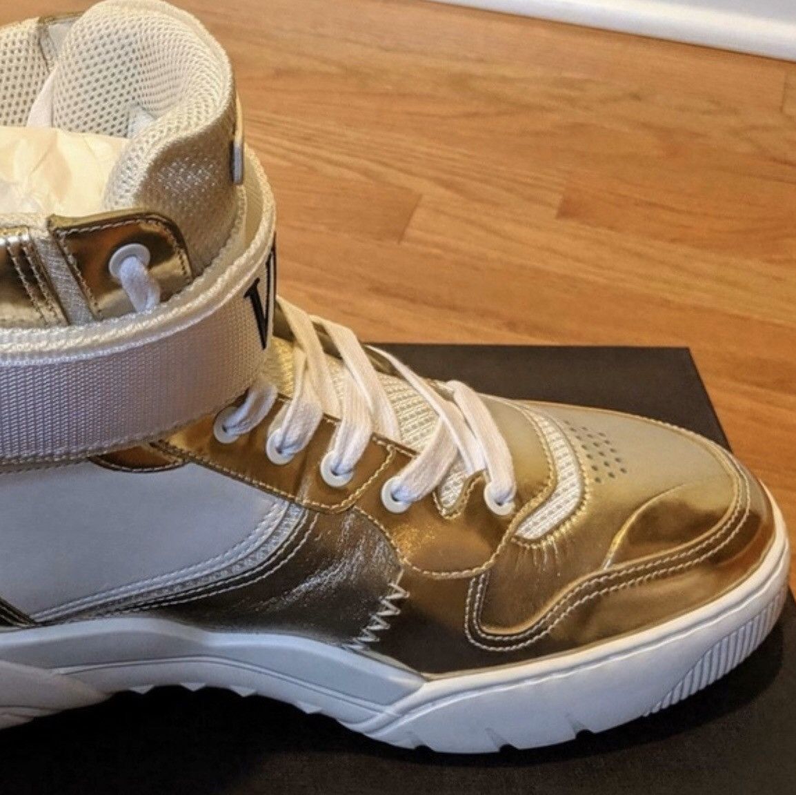 Valentino Valentino VLTN Strap Metallic High Size US 12 / EU 45 - 3 Thumbnail