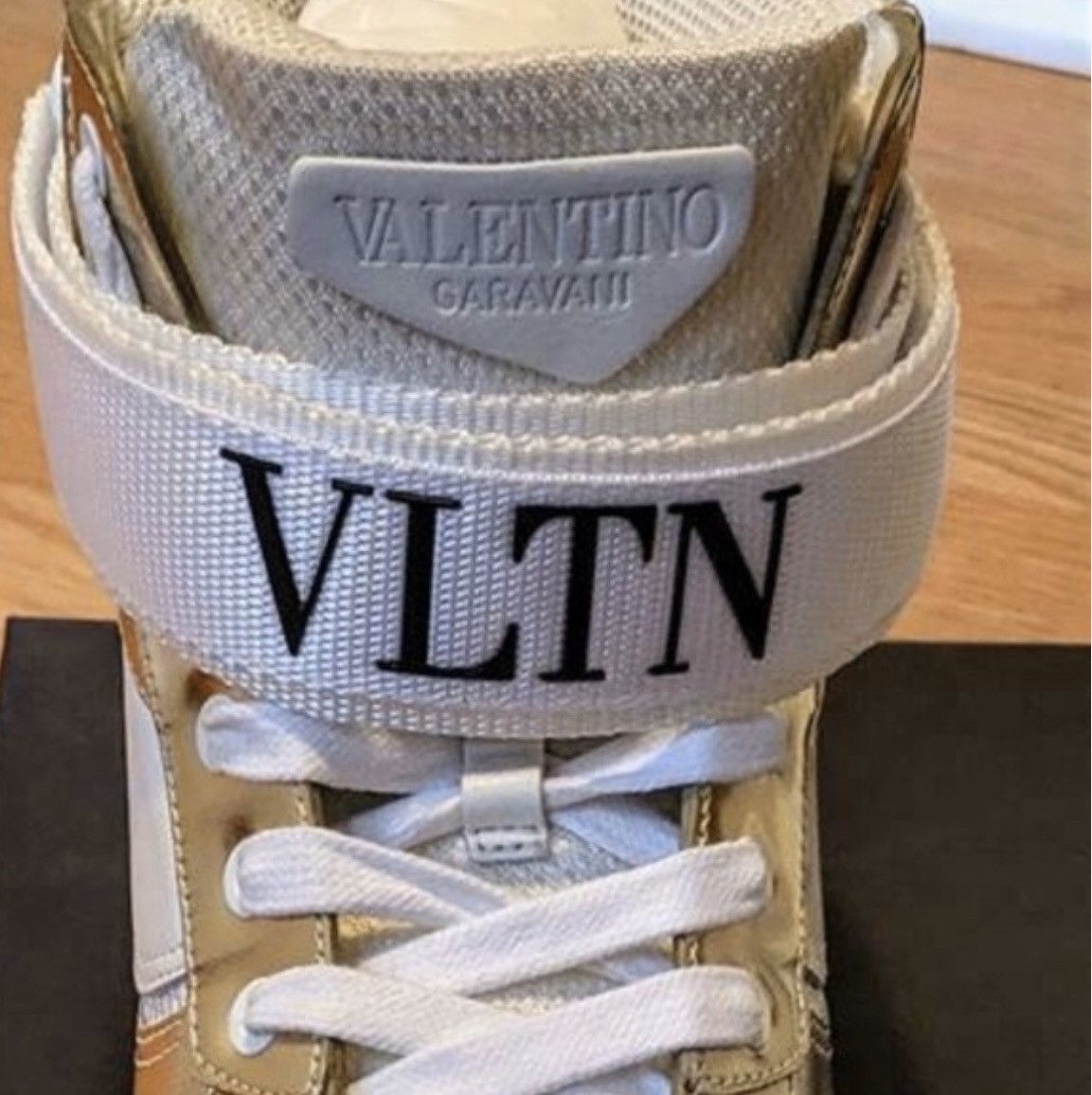 Valentino Valentino VLTN Strap Metallic High Size US 12 / EU 45 - 2 Thumbnail