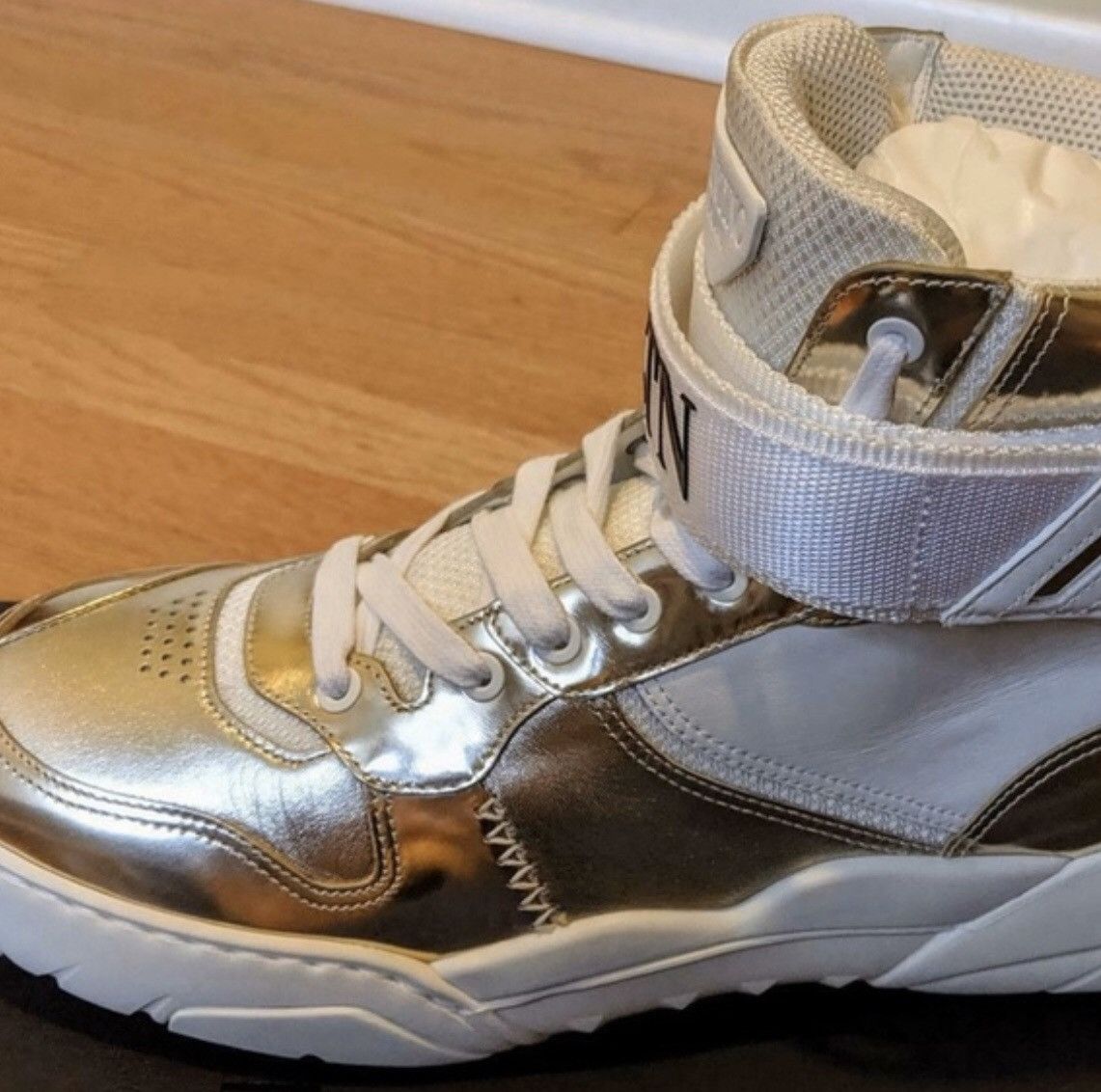 Valentino Valentino VLTN Strap Metallic High Size US 12 / EU 45 - 5 Thumbnail