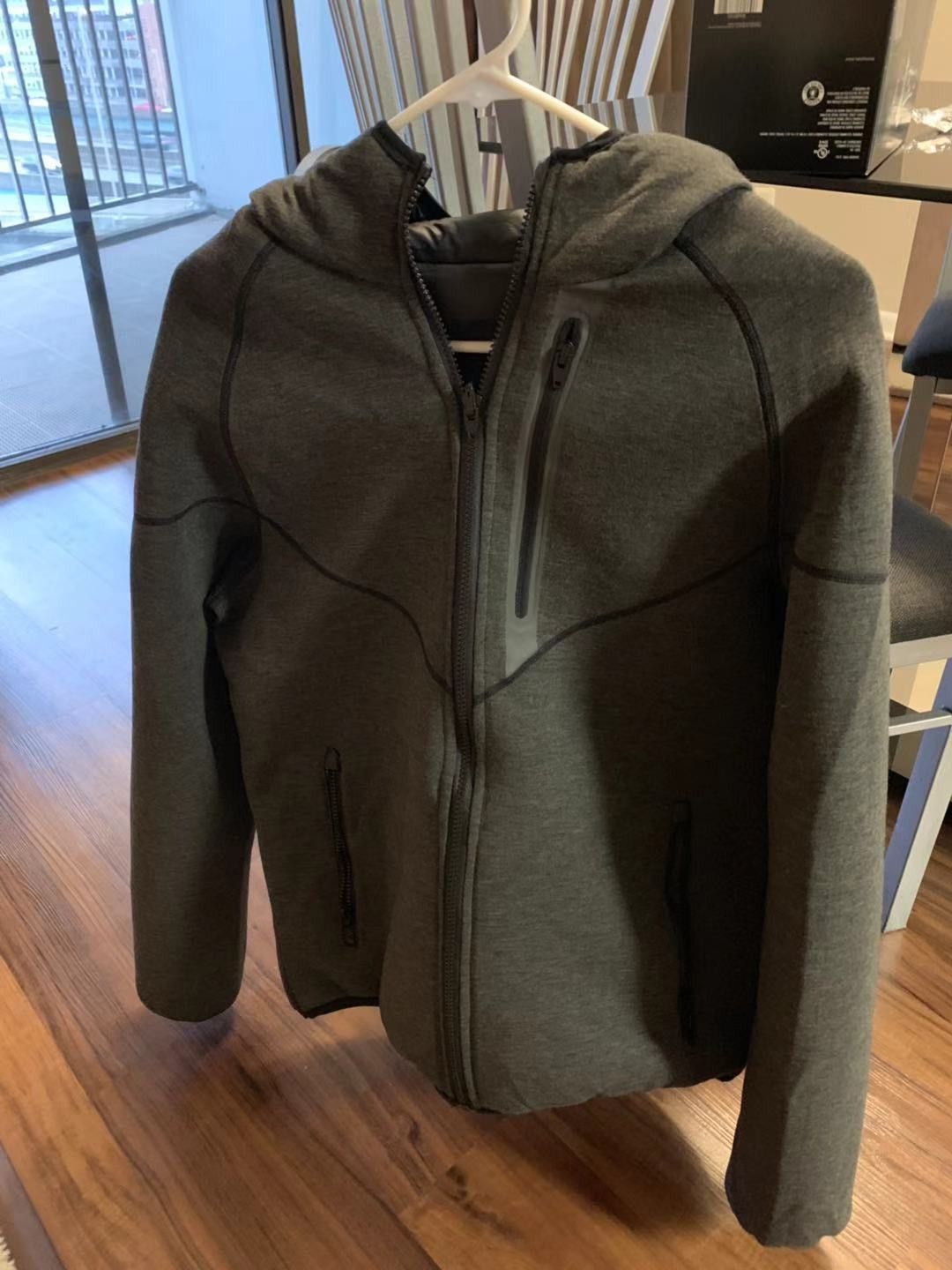 Reversible Athletic Hooded Neoprene and Puffer Jacket