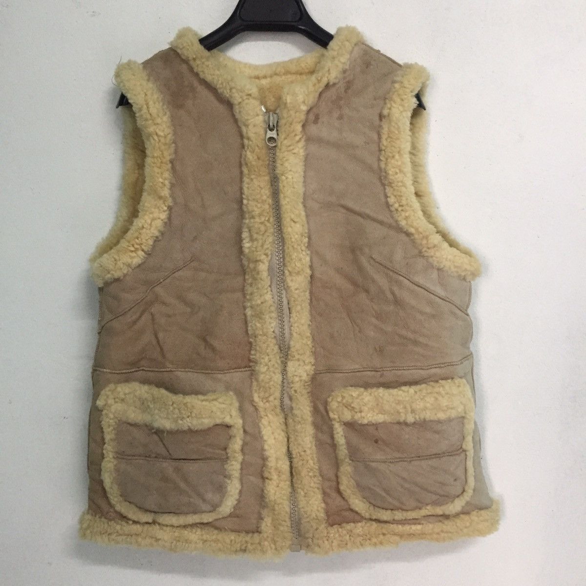 Japanese Brand Sheep Leather Vest Sleeveless Jacket Reversible Size US M / EU 48-50 / 2 - 1 Thumbnail