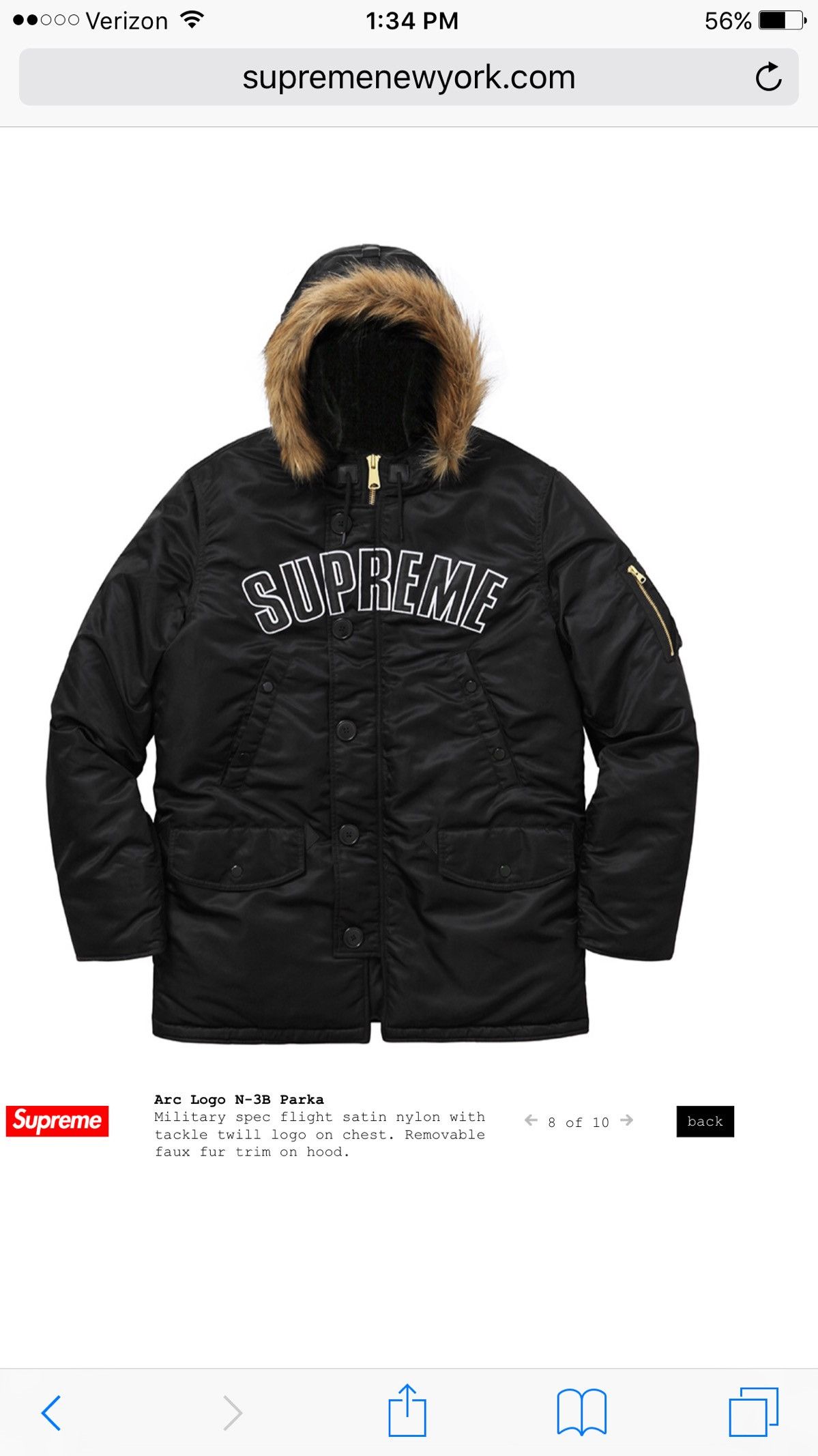 Supreme Arc Logo N-38 Parka | Grailed