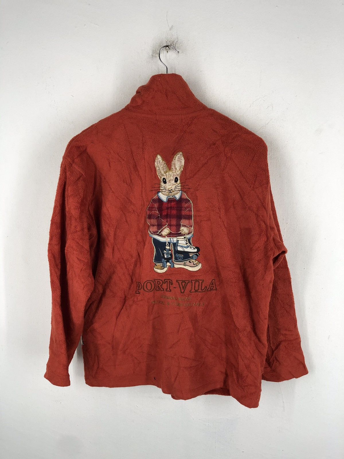 Japanese Brand Port vila fleece embroidery rabbit rare design Size US M / EU 48-50 / 2 - 1 Thumbnail
